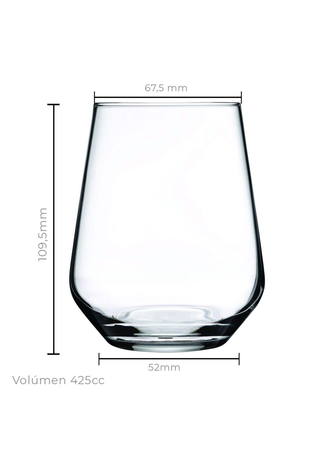 SET 6 VASO / COPA 425 CC. LINEA ALLEGRA-2