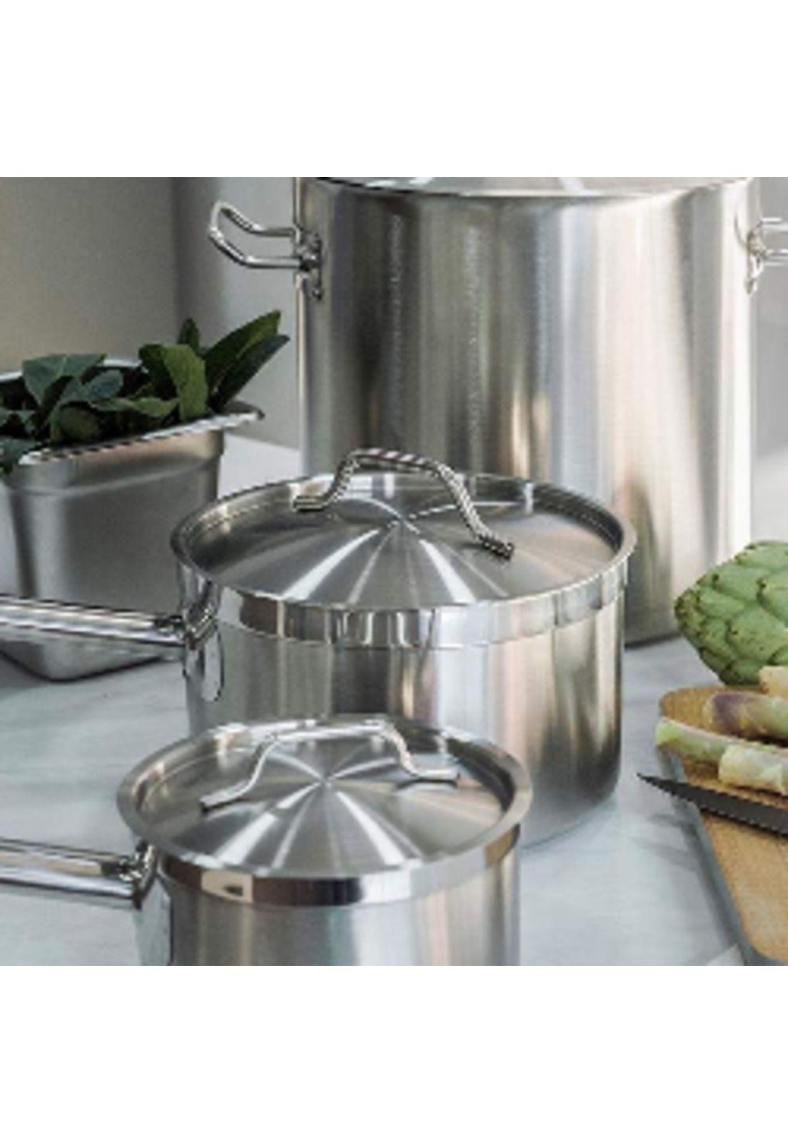CAZO ALTO ACERO. INOX C/TAPA Y FONDO DIFUSOR 6 lts-3