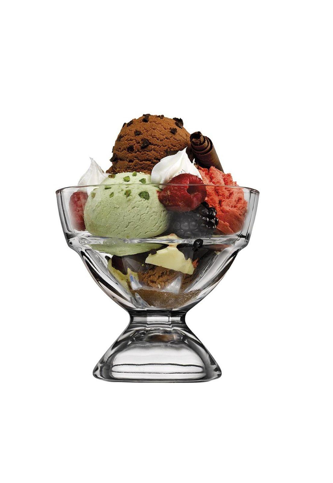 Set De 6 Copa Vidrio Helado Postre Mod Ice Cream Cup 107 Mm.-1