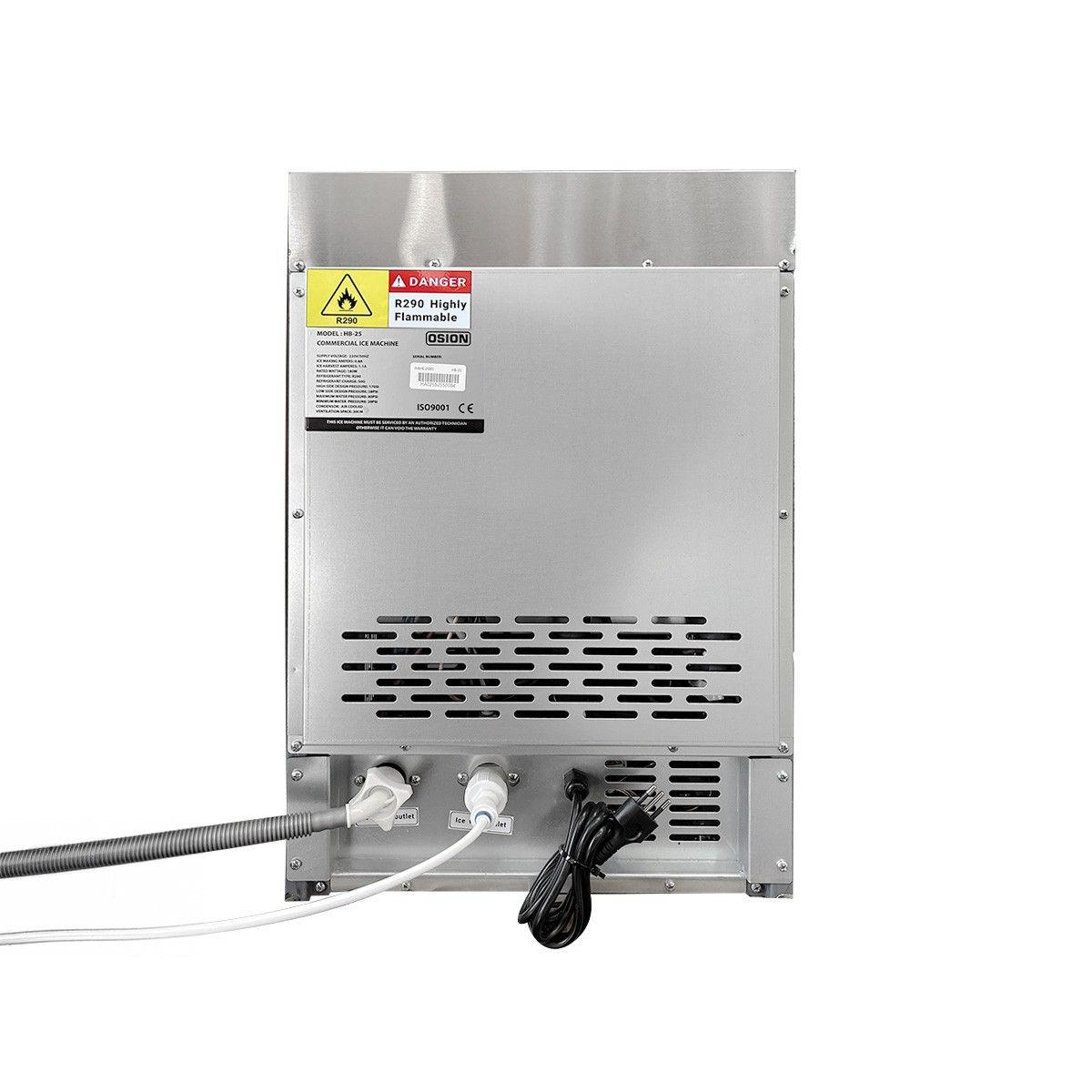 MAQUINA DE HIELO 25 KG CUBO 2.8 CM MODELO HB-25 OSION-3