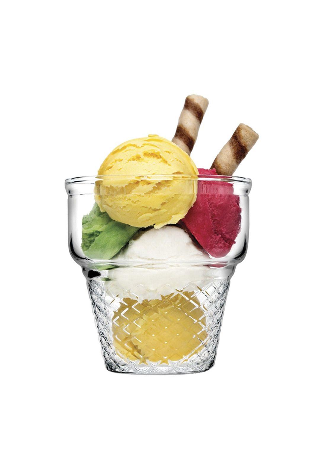 Set De 6 De Copa De Helado Postre Tipo Cono Vidrio Templado 245 Cc.-3