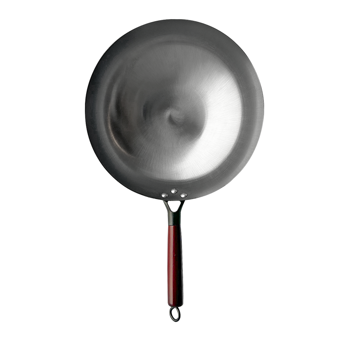 WOK DE HIERRO CÓNCAVO CON MANGO 34 CM-2