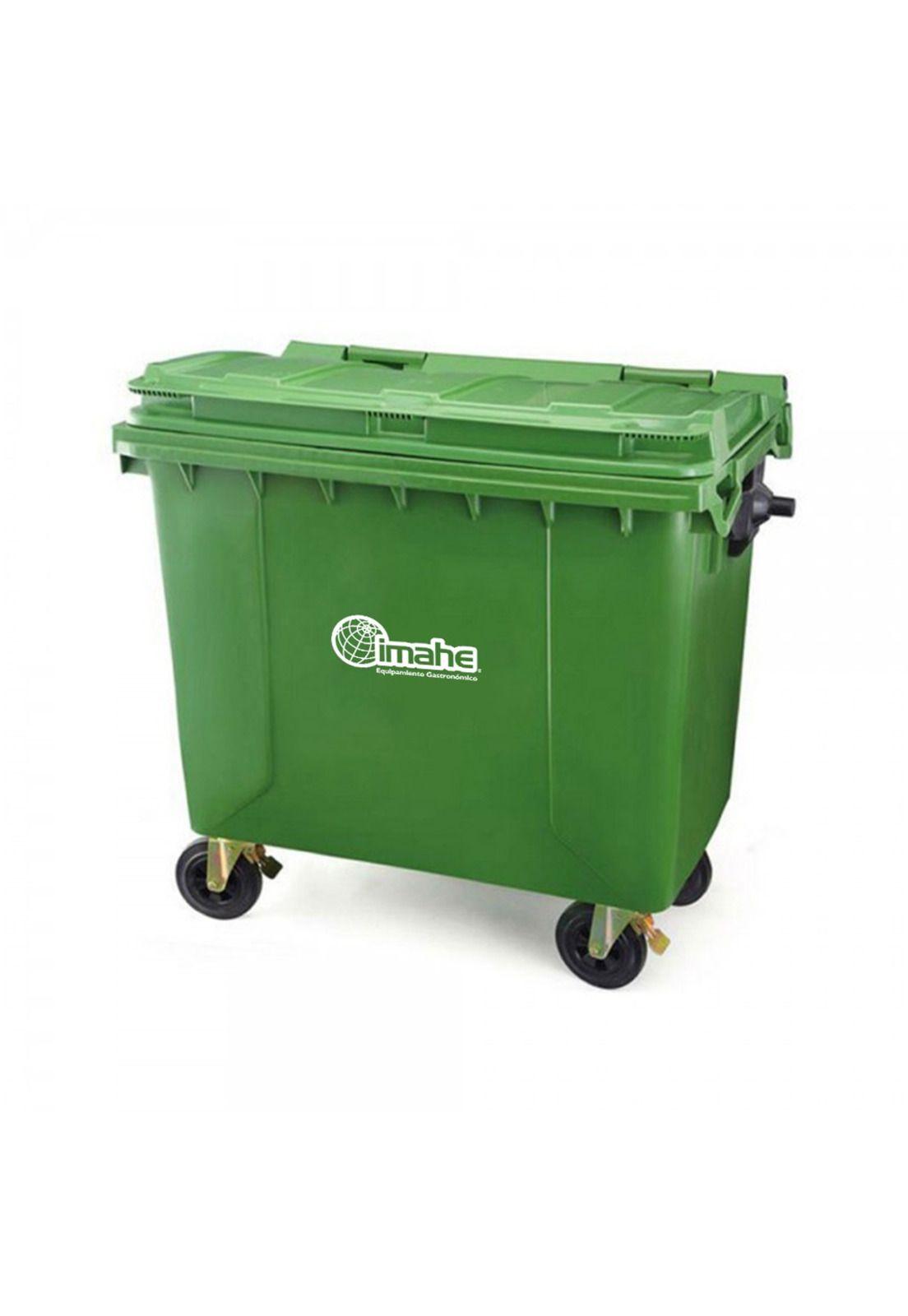 Basurero 660 Litros Color Verde-3