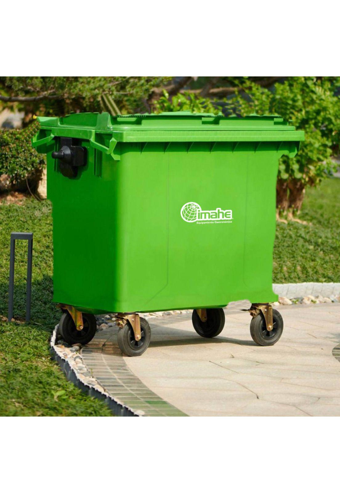 Basurero 660 Litros Color Verde-4