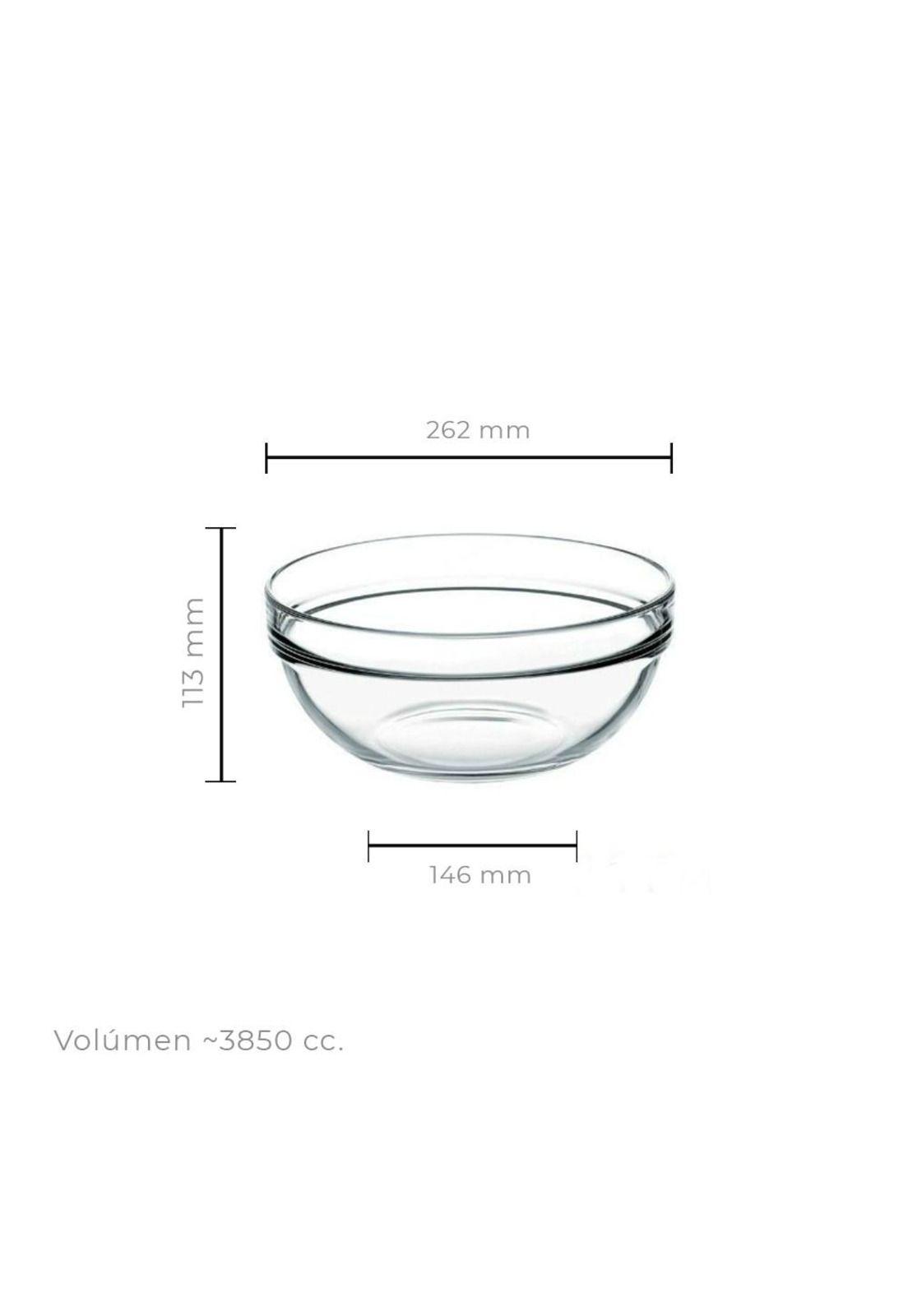Set De 6 Bowl Vidrio Templado 26 Cm.-2