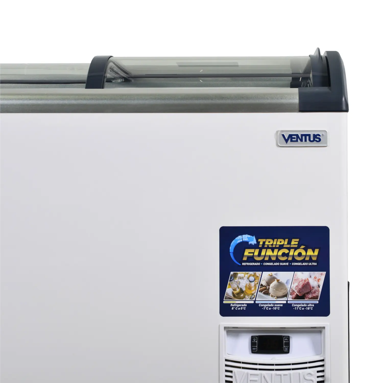 CONSERVADORA VIDRIO SEMI-CURVA 220 LTS CTV-220Q PRO-3