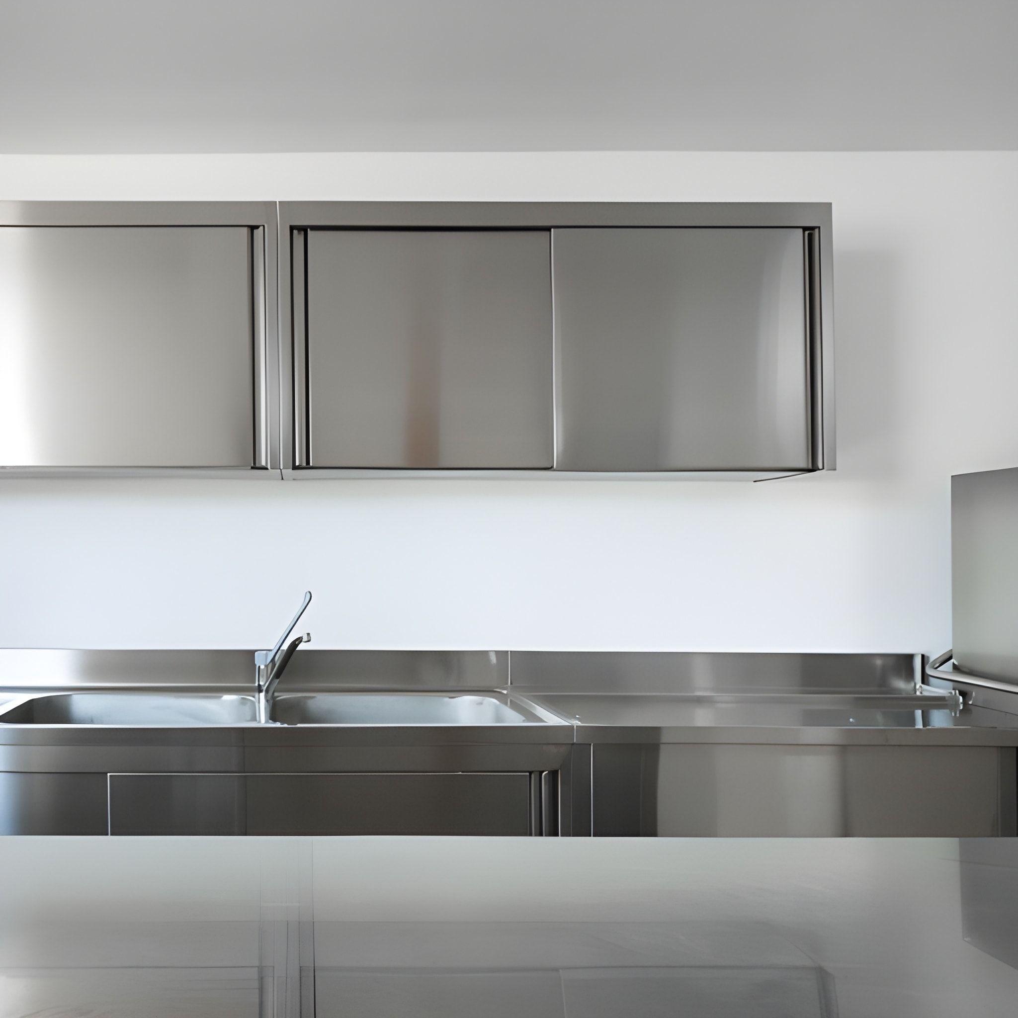 Gabinete 2 Puertas Acero Inox Med 120 X 40 X 65 Cm-2
