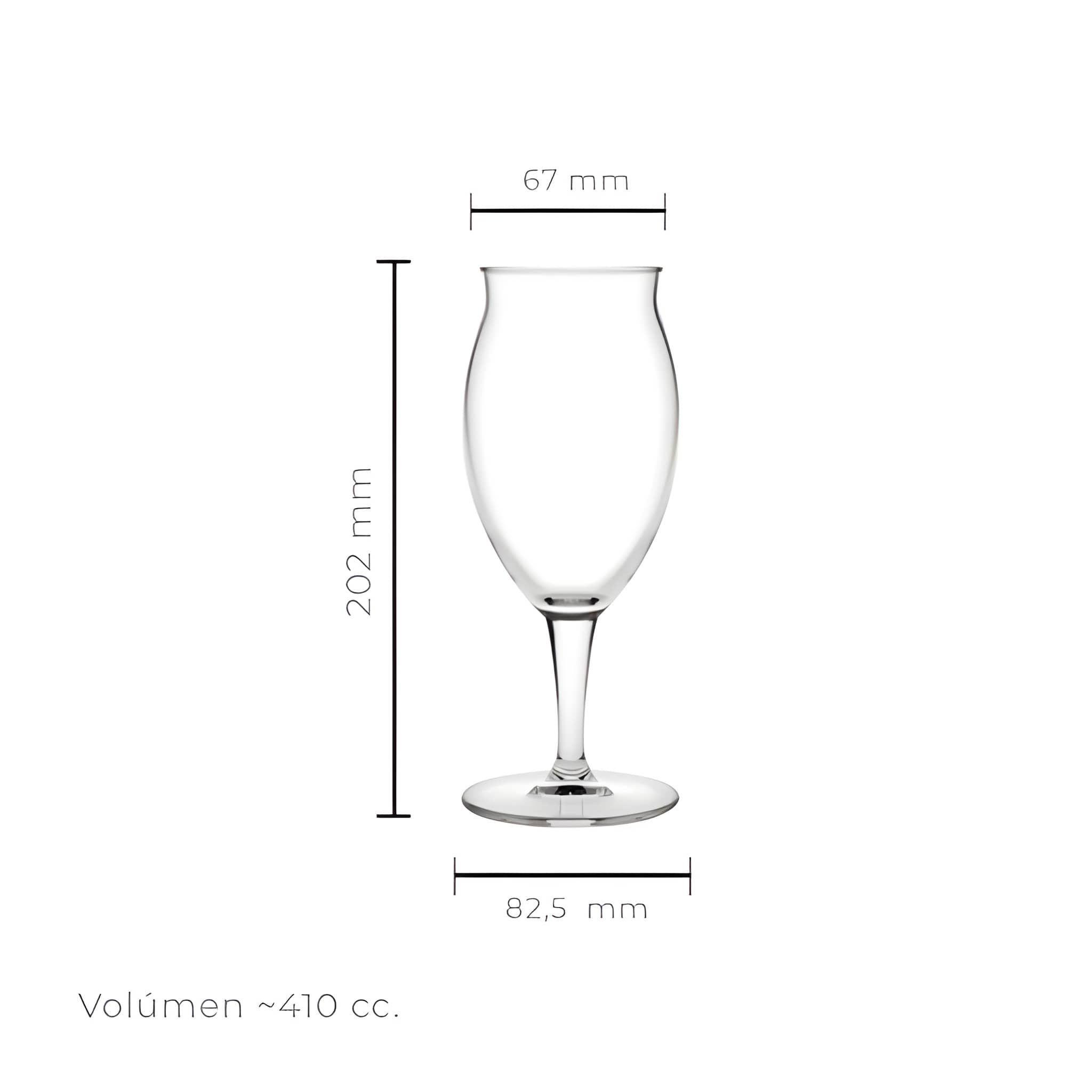 Set De 6 Copas de Cerveza Stout 410 Cc.-2