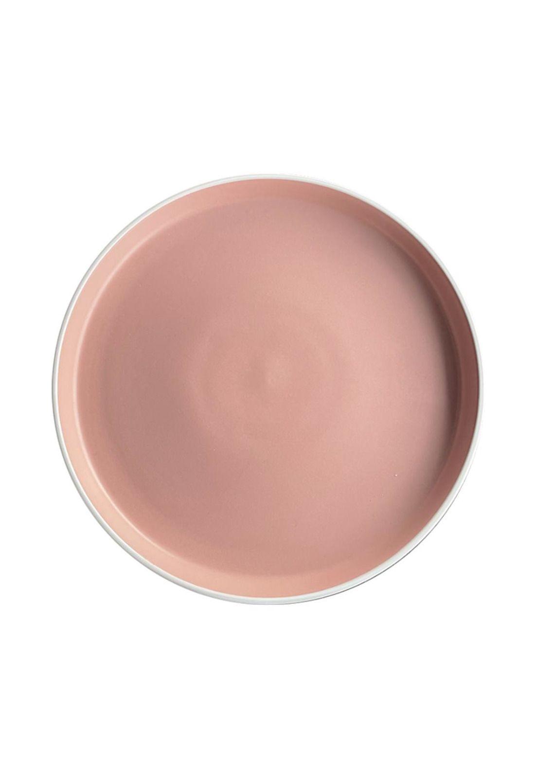 SET DE 4 PLATO PRINCIPAL CERAMICA RUSTICA 27 CM ROSADO LINEA-3