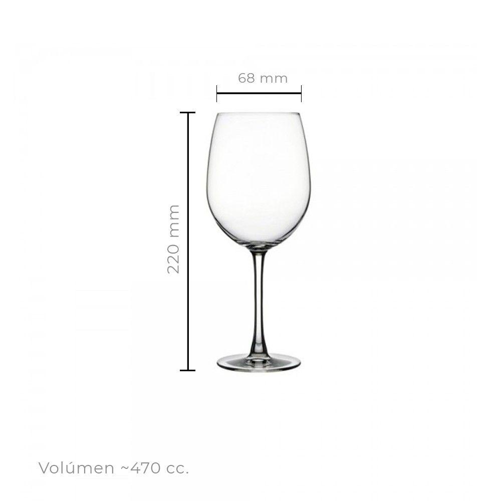 SET 6 COPA VINO TINTO CRISTAL 460 CC. LINEA RESERVA-2