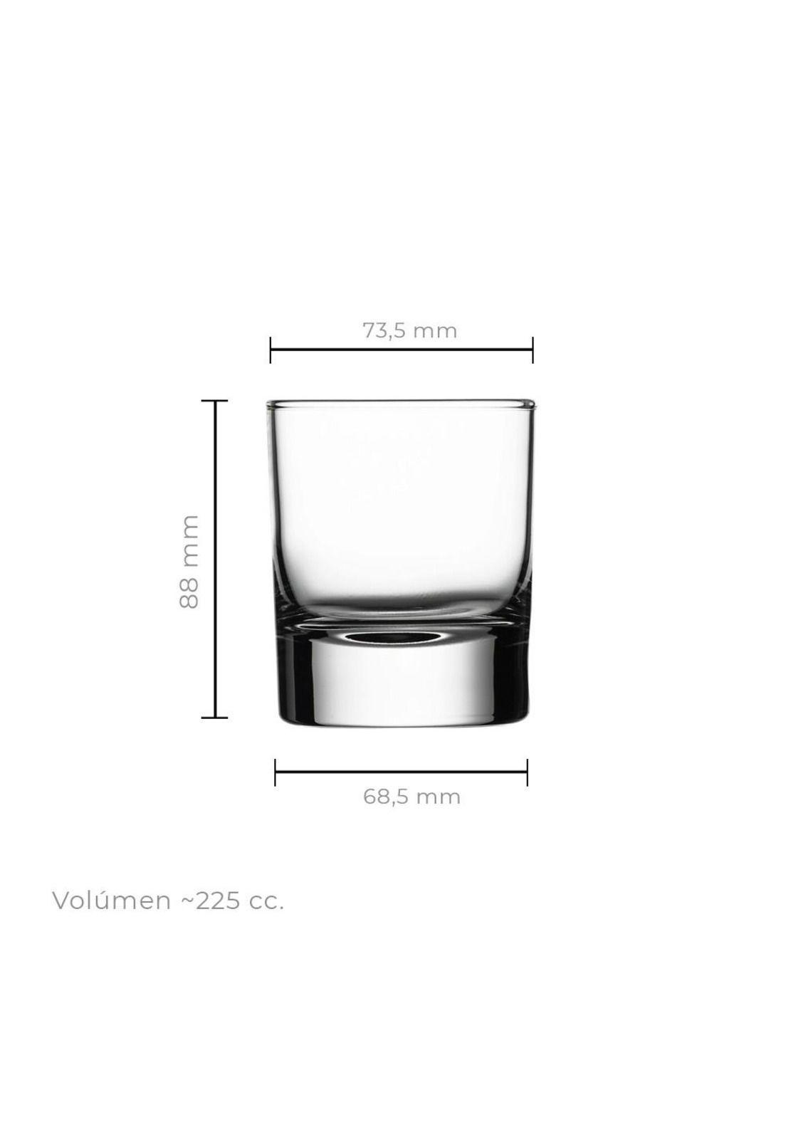Set De 6 Vaso Whisky 220 C.c. Linea Side-3