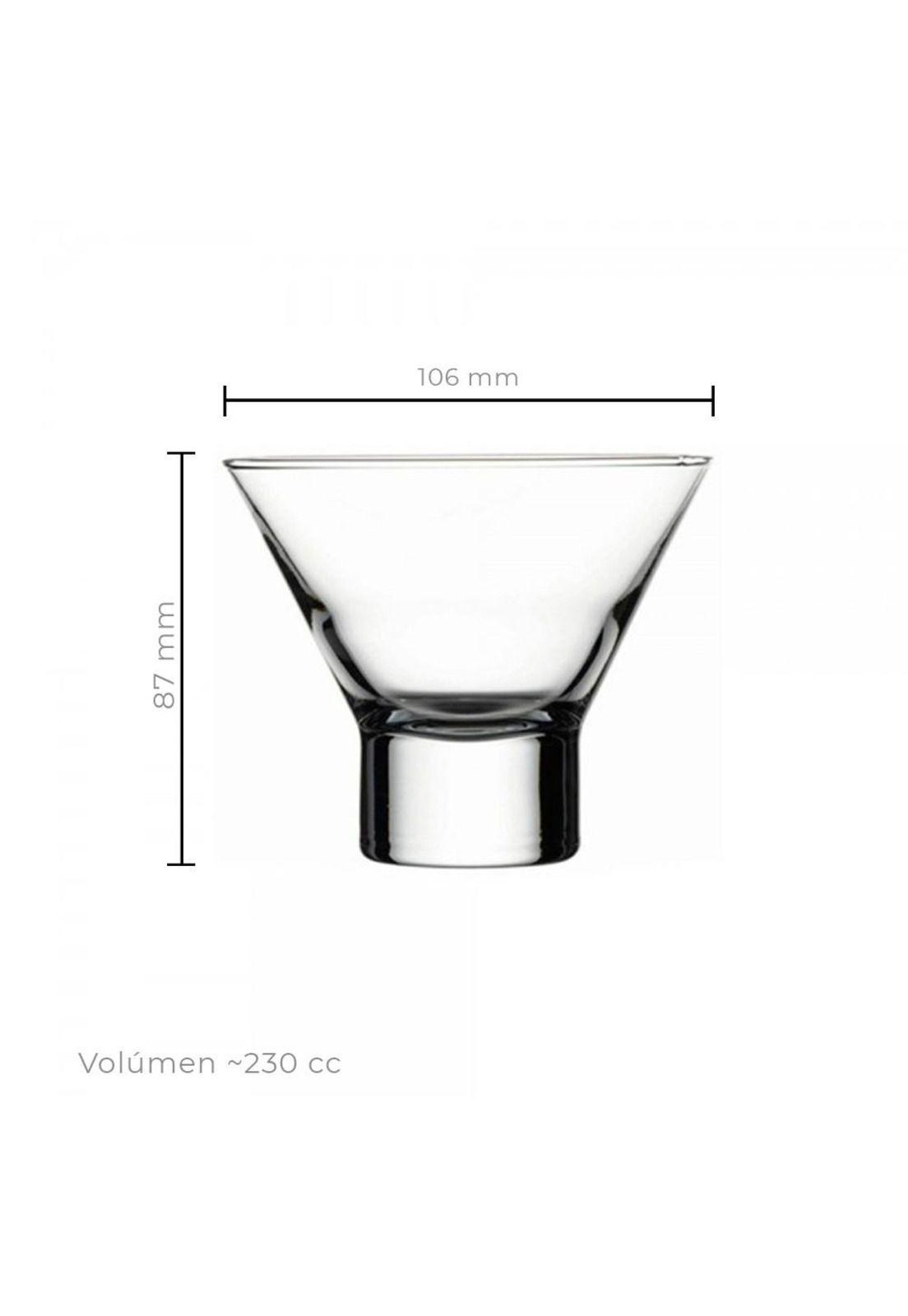 Set De 6 Copa Martini Baja 230 Cc. Linea Petra-2