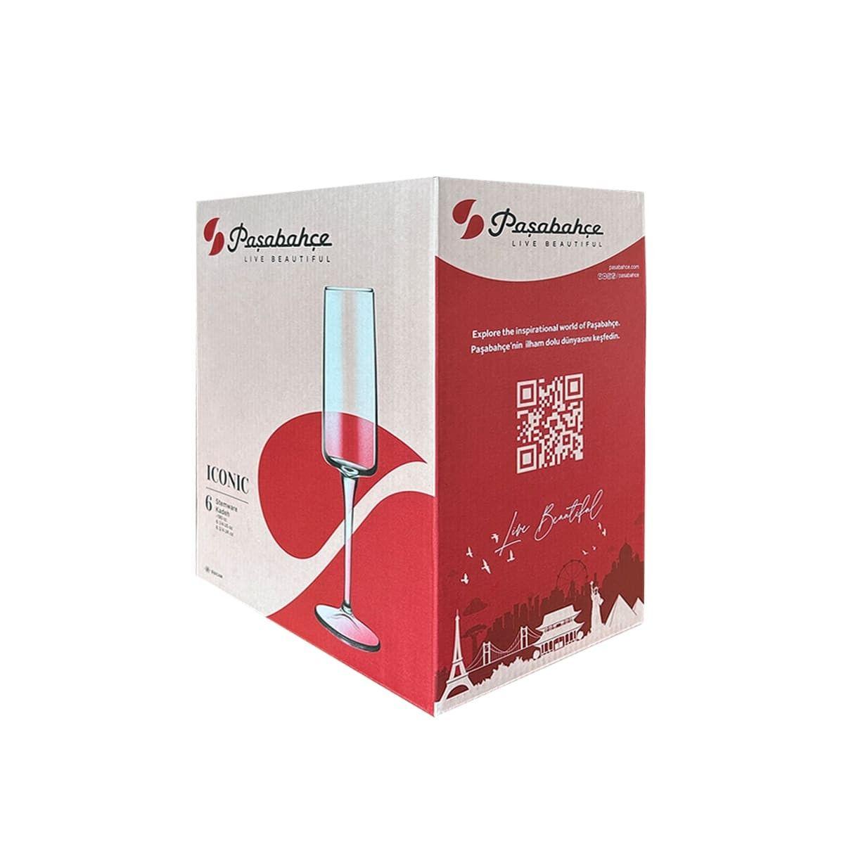 SET 6 COPAS CHAMPAGNE 190 CC LINEA ICONIC-6