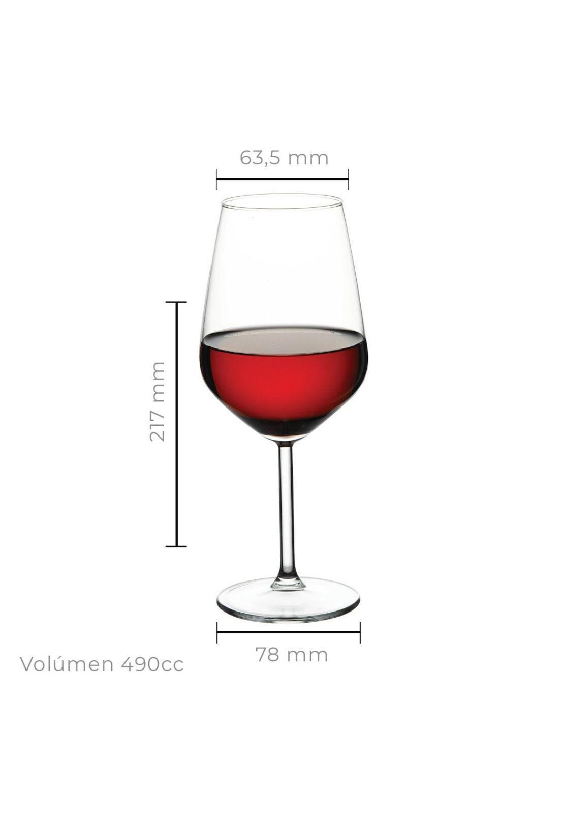 SET 6 COPAS VINO TINTO 490 CC. LINEA ALLEGRA-4