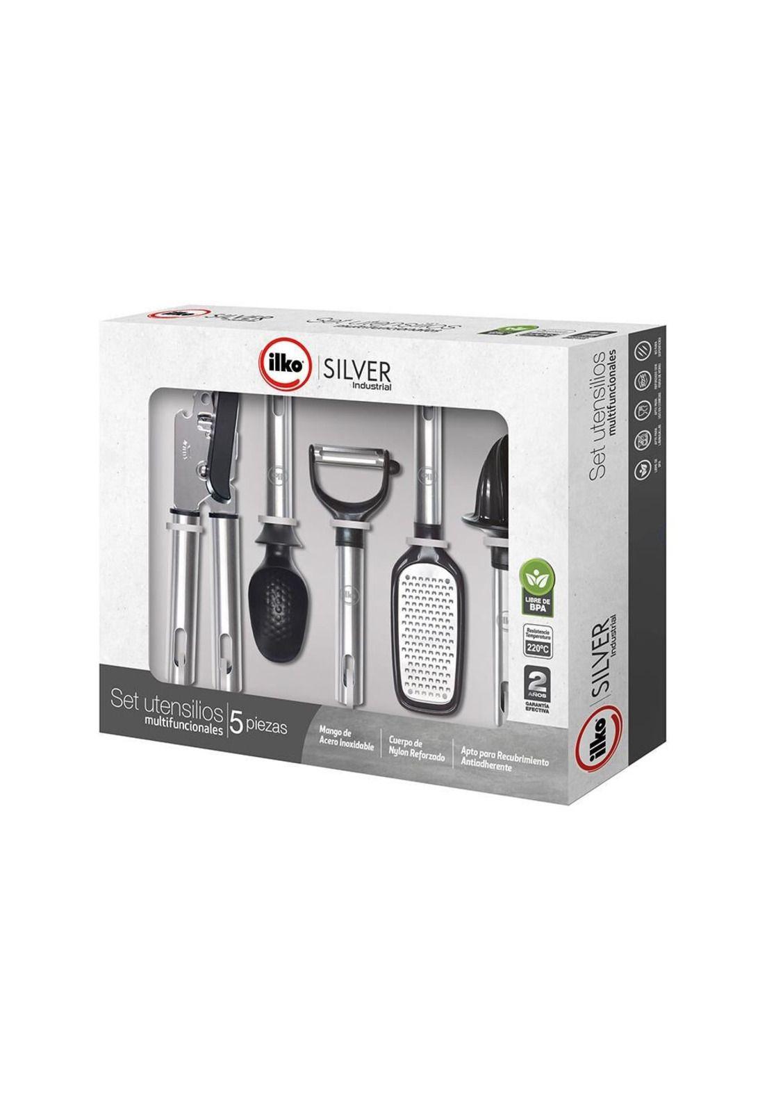 SET 5 ACCESORIOS SILVER INDUSTRIAL-2