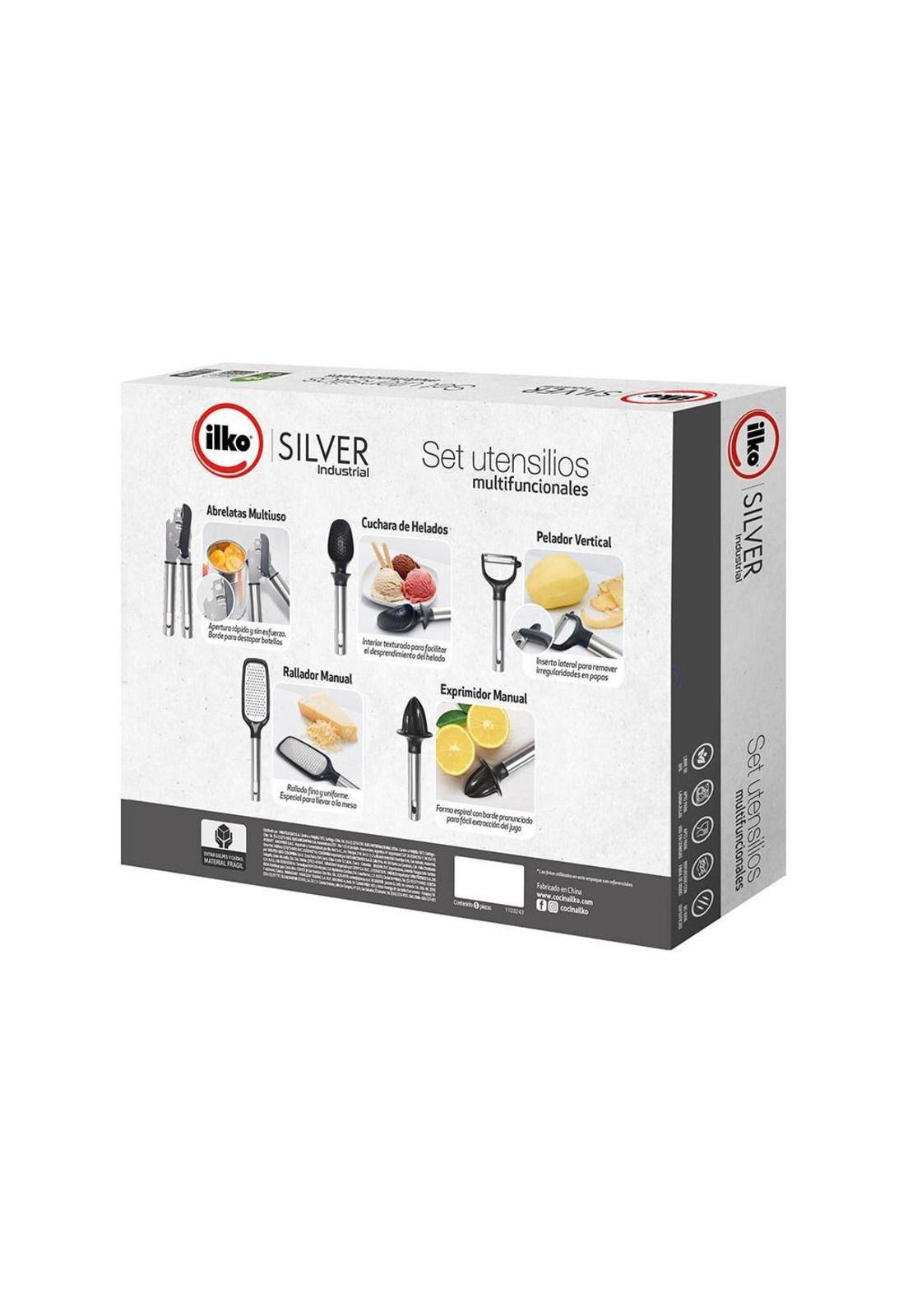 SET 5 ACCESORIOS SILVER INDUSTRIAL-3