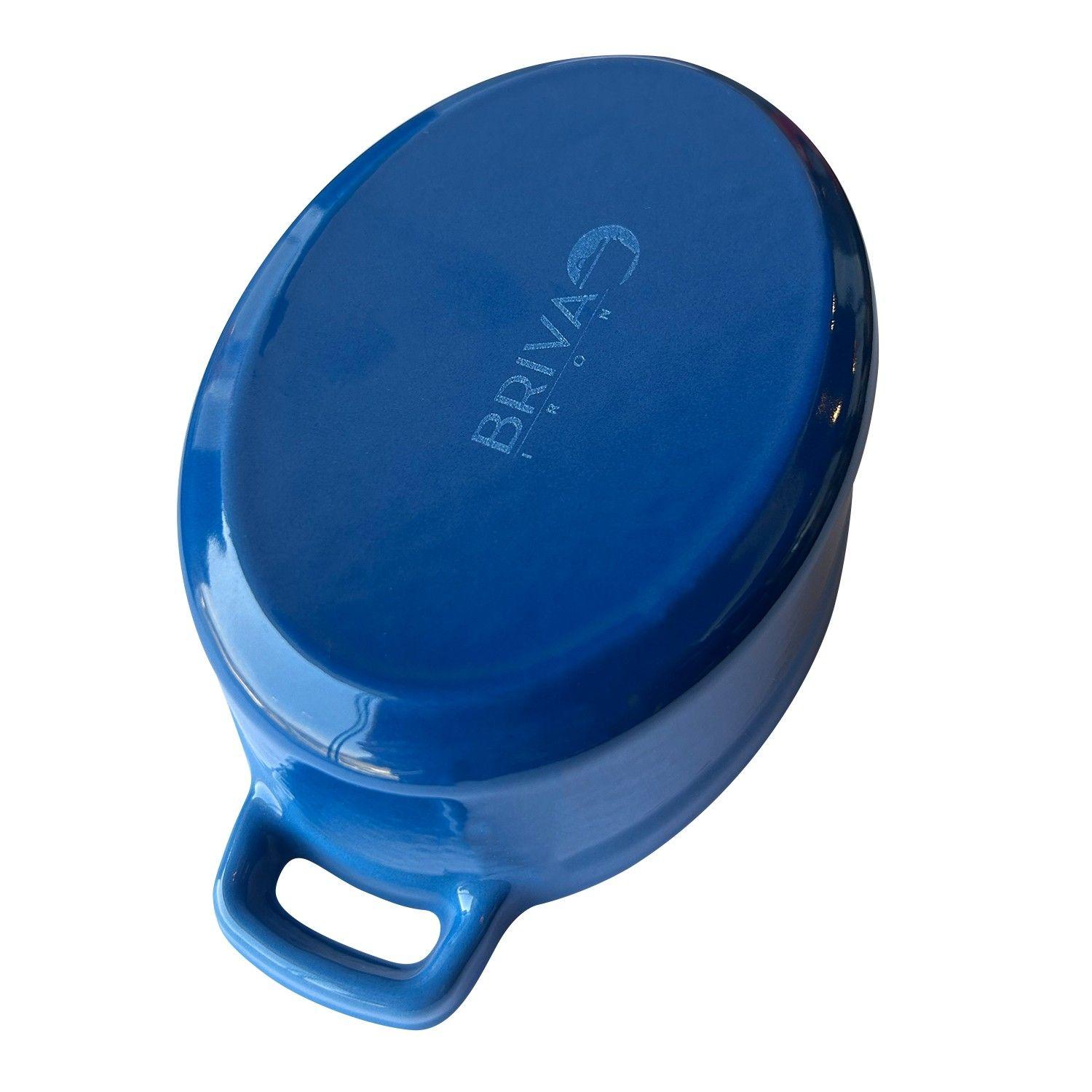 MINI OLLA HIERRO ENLOZADO OVALADA AZUL 15.5X9.2X4.8 CM-5