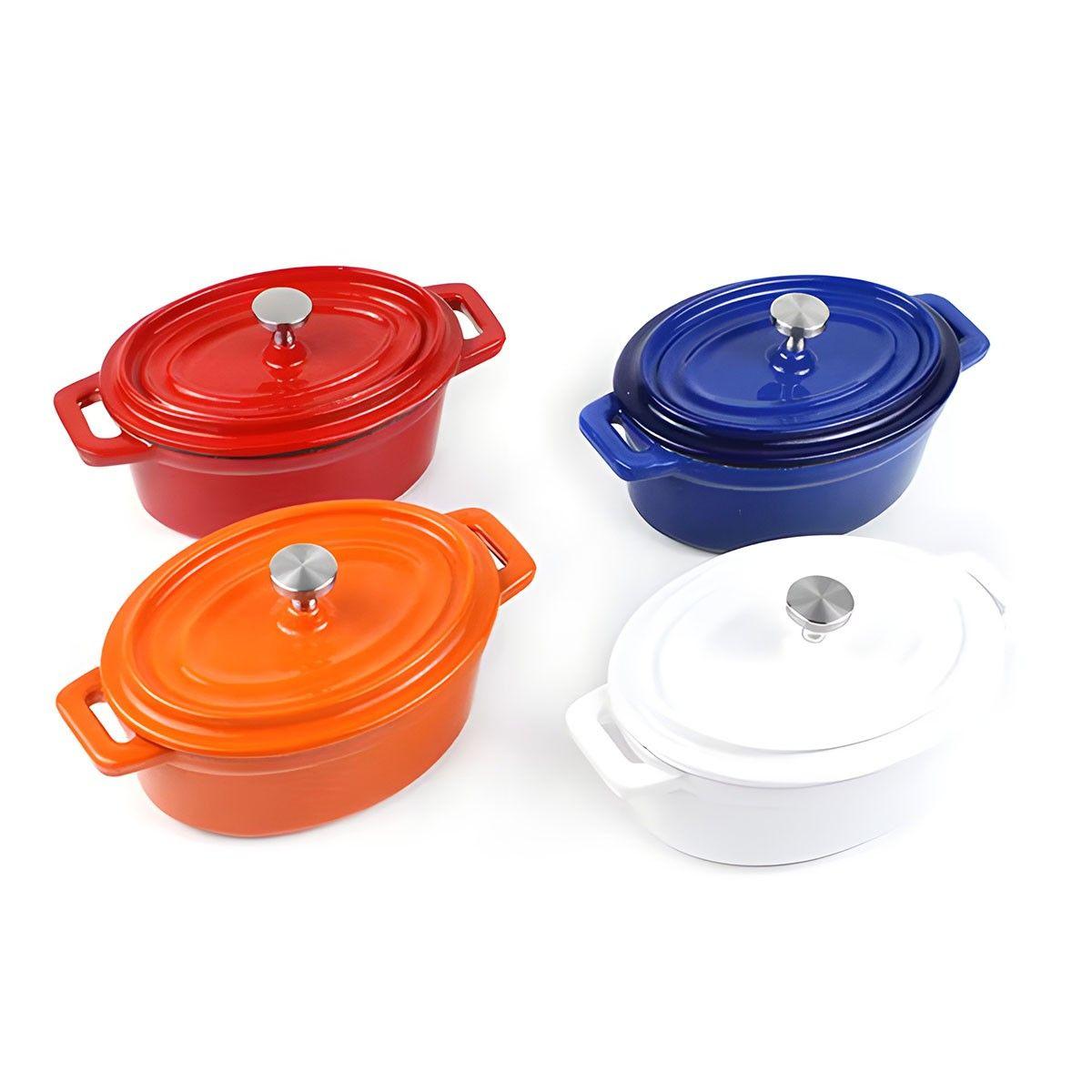 MINI OLLA HIERRO ENLOZADO OVALADA AZUL 15.5X9.2X4.8 CM-6