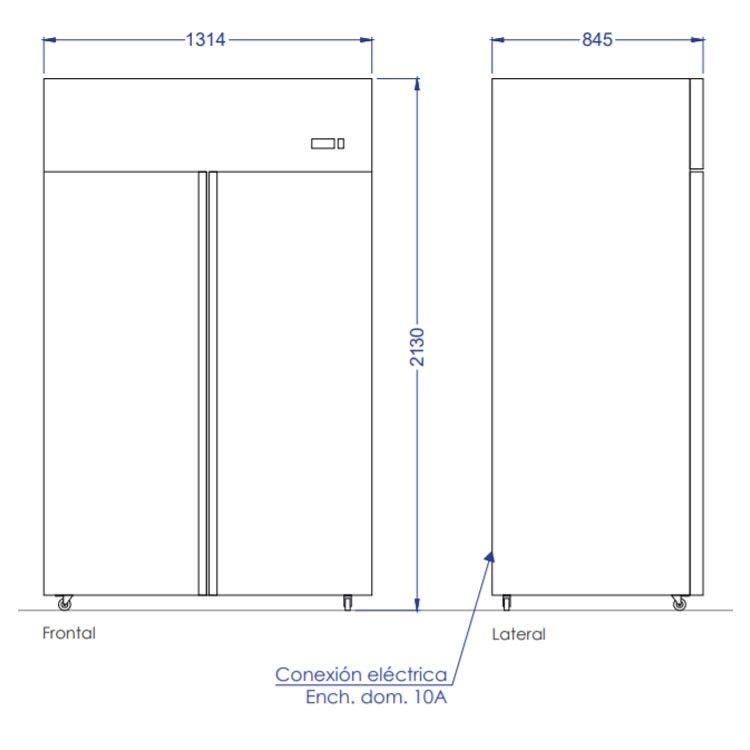 REFRIGERADOR VERTICAL 2 PUERTAS SÓLIDAS 1300 LITROS-7