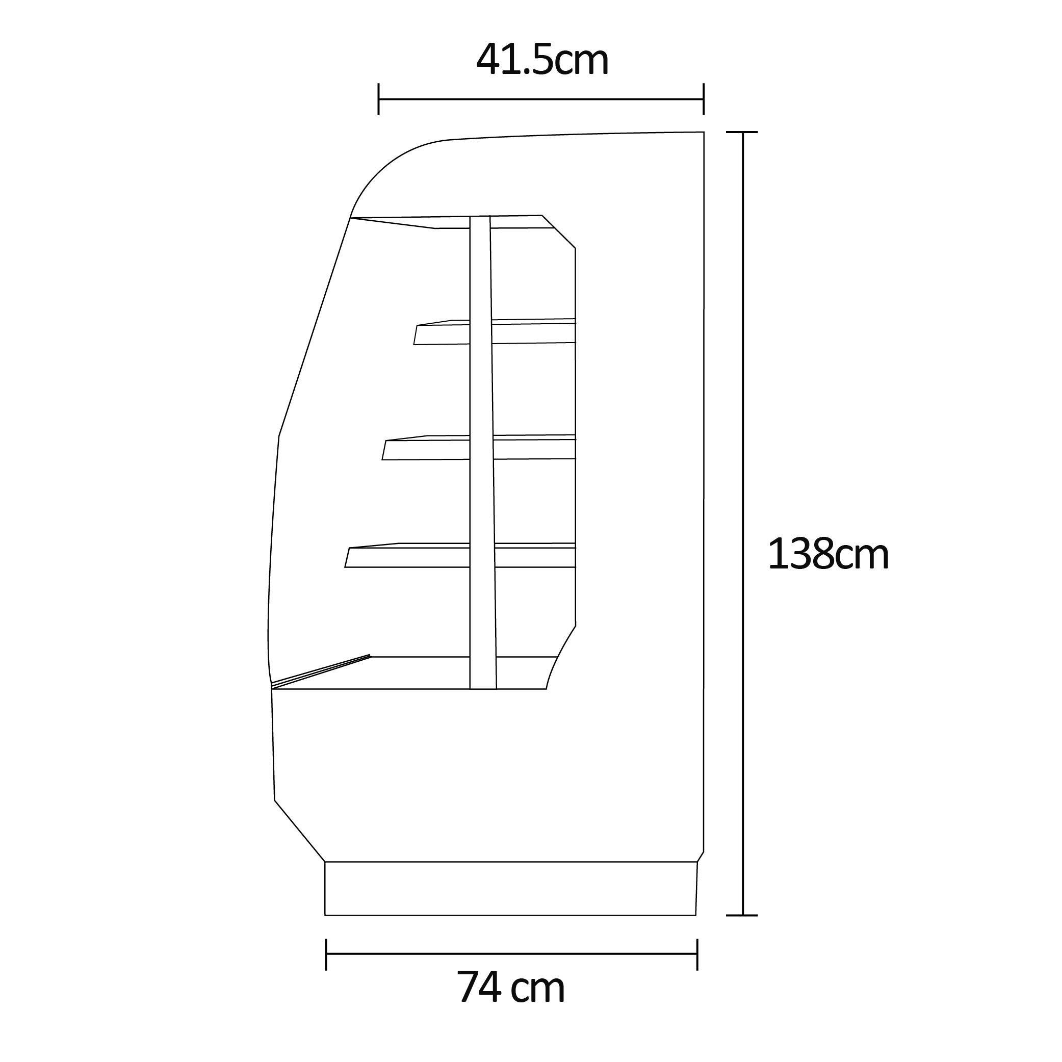 VITRINA REFRIGERADA ABIERTA 130X74X138CM NORKALT-5