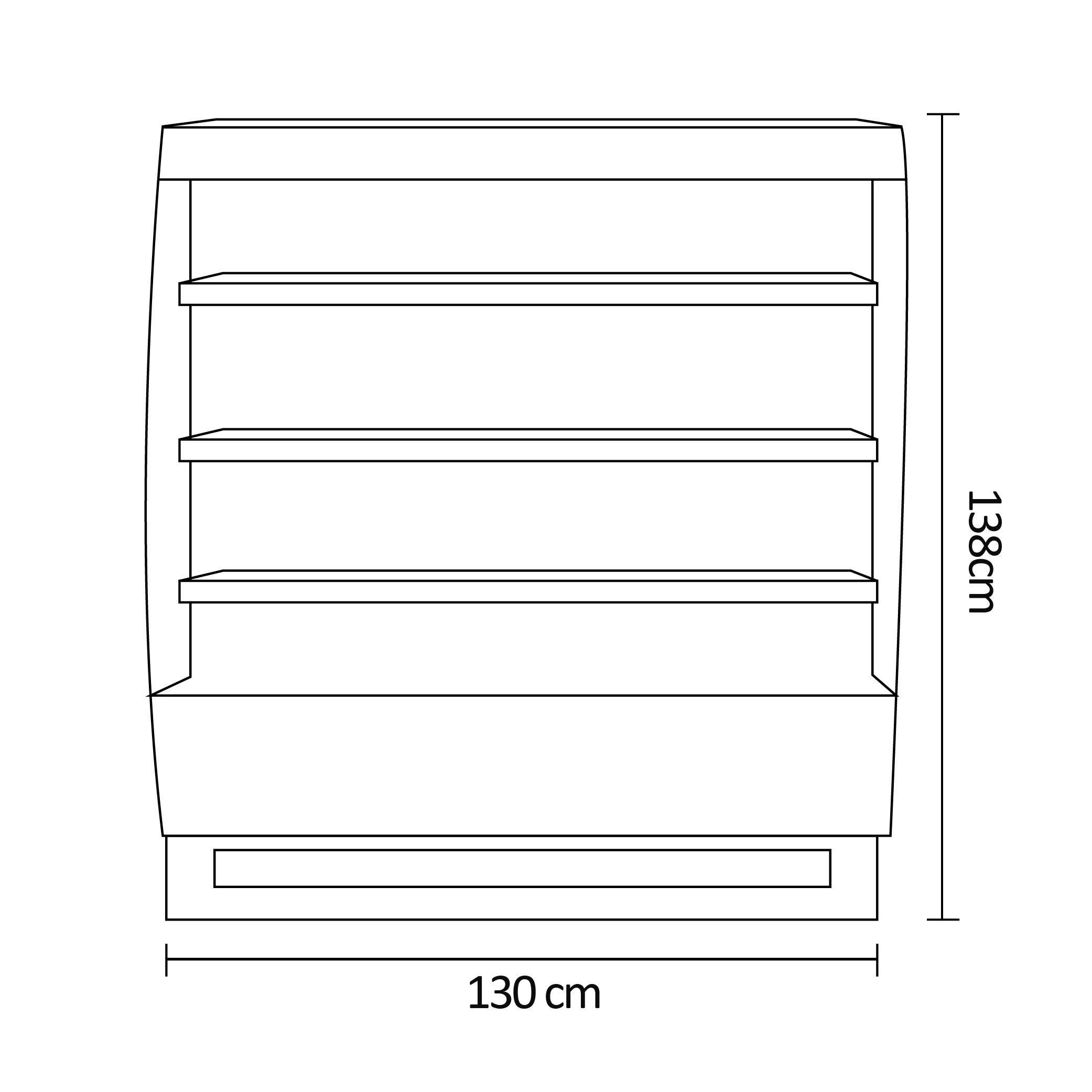 VITRINA REFRIGERADA ABIERTA 130X74X138CM NORKALT-6