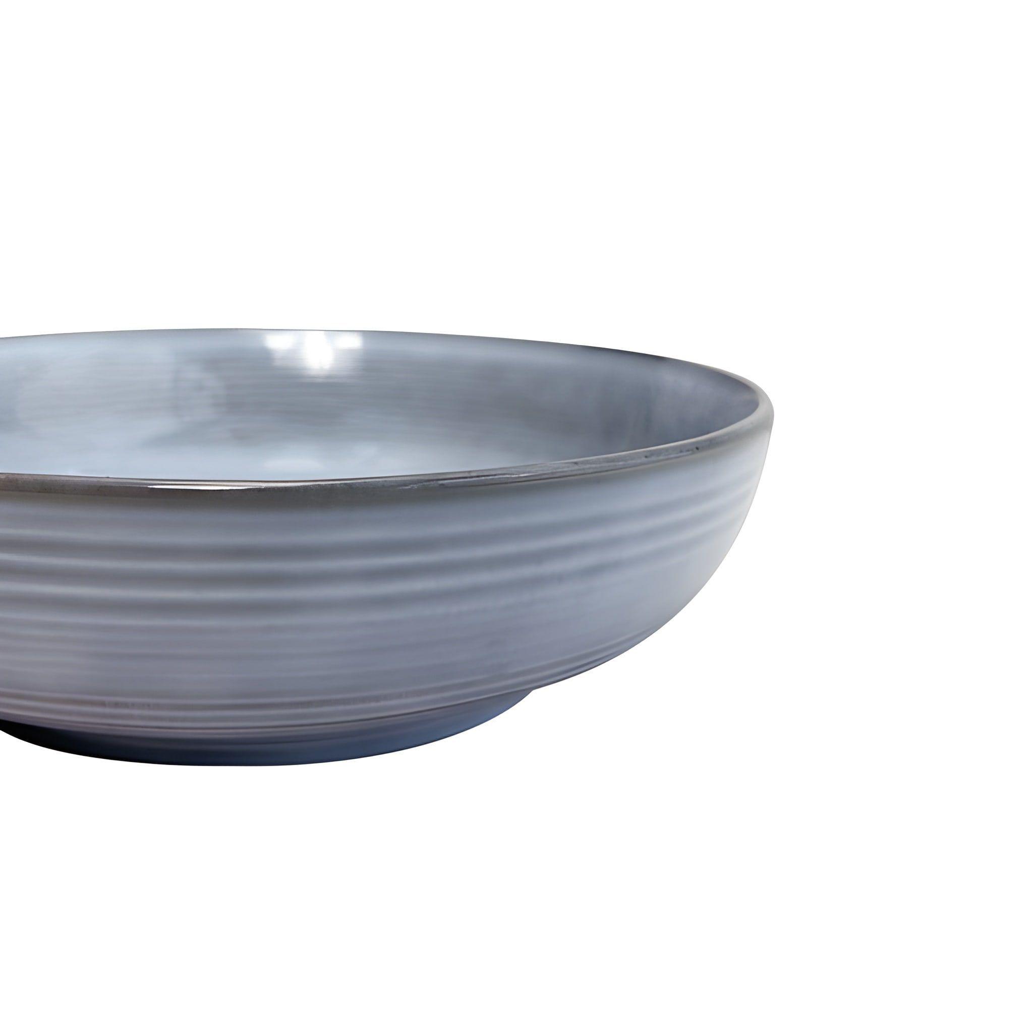 Set De 6 Bowl Redondo Cerámica Azul 17.5X5 Cm-2