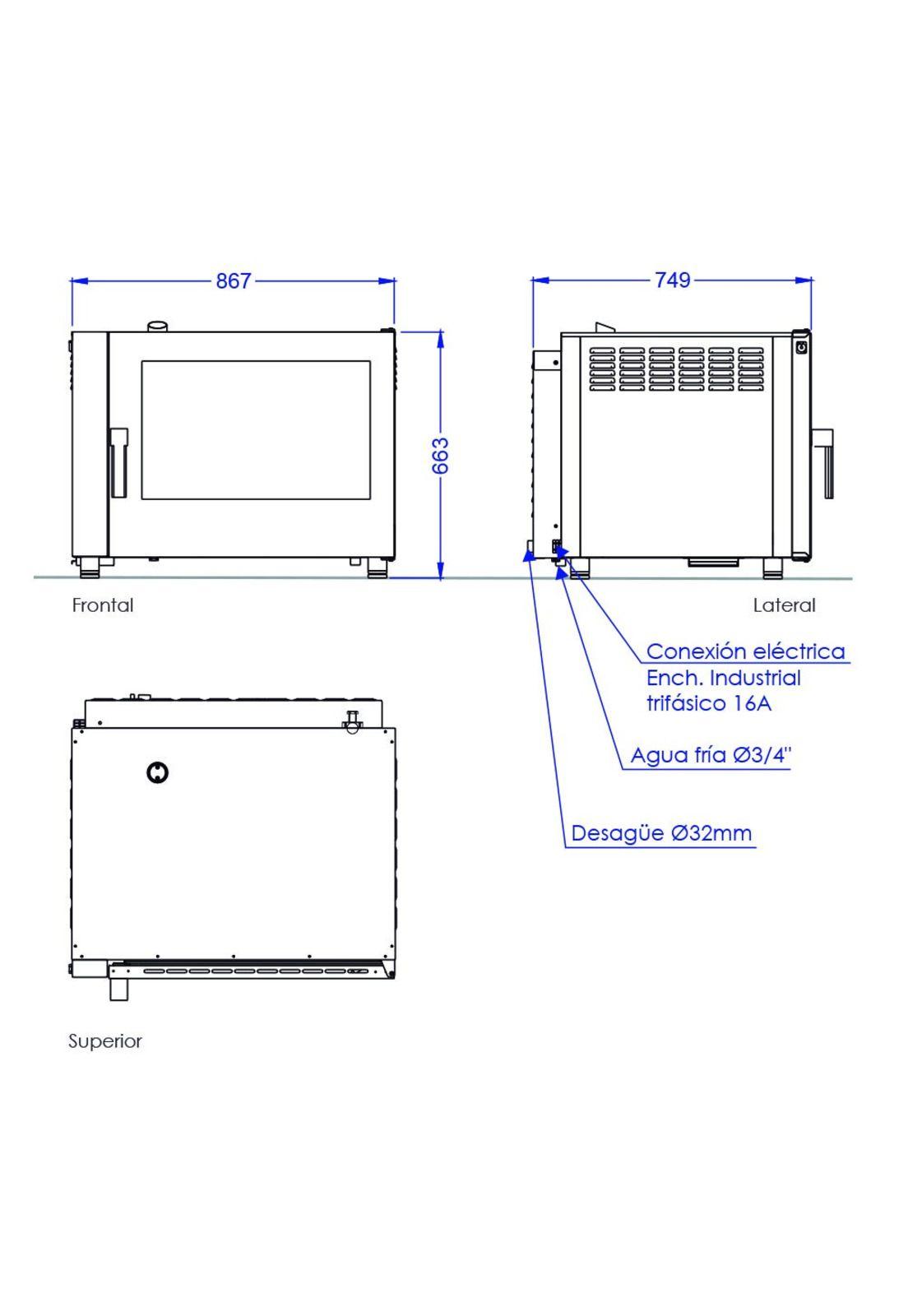 HORNO COMBINADO MOVAIR 5GN 1/1 MTE5XW-3