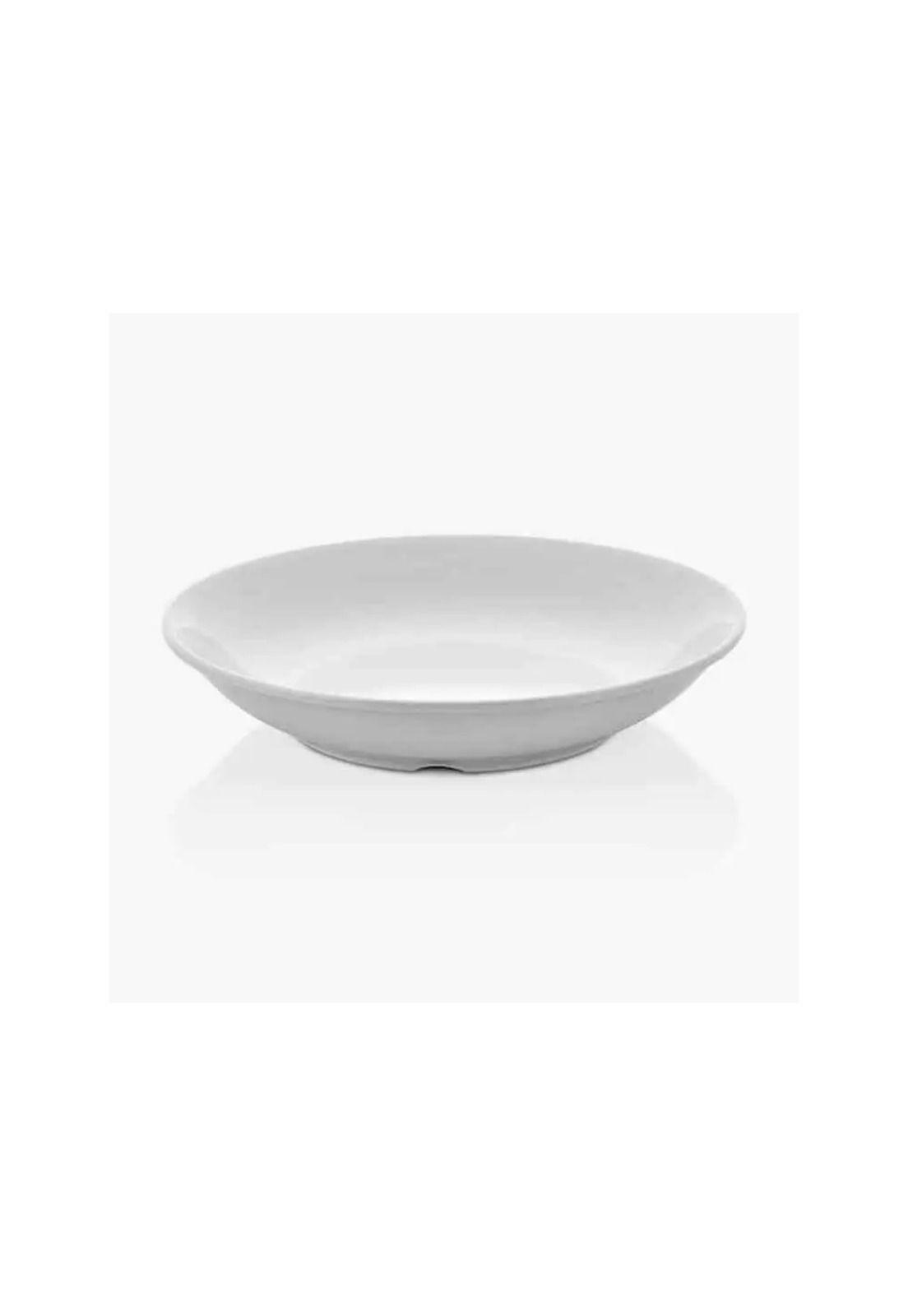 SET DE 6 PLATOS DE MELAMINA HONDO SIN BORDE BLANCO 19 CM LIN-0