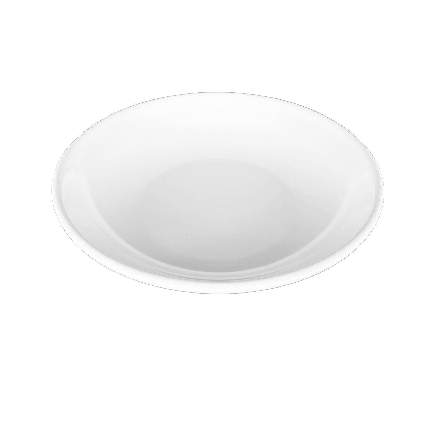 SET DE 6 PLATOS DE MELAMINA HONDO SIN BORDE BLANCO 19 CM LIN-3