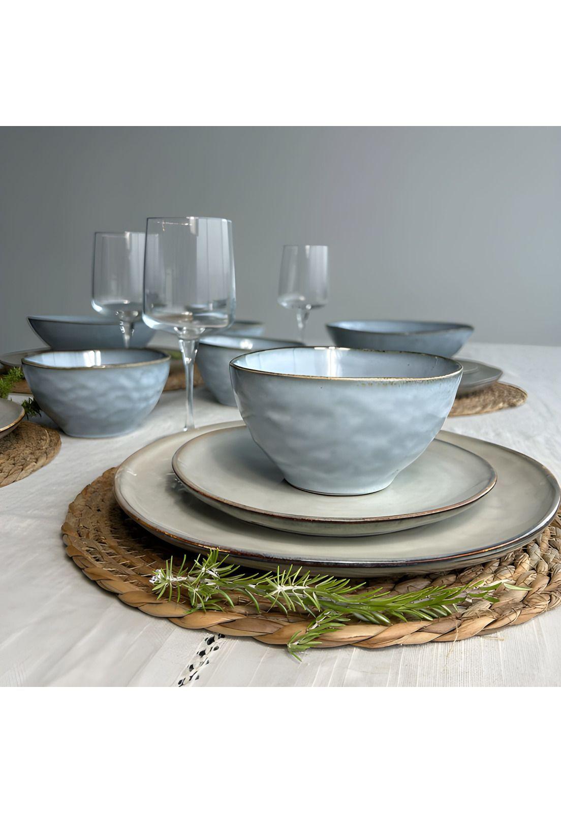 Set Vajilla 18 Piezas Cerámica Línea Terra - Blue dinamic-9