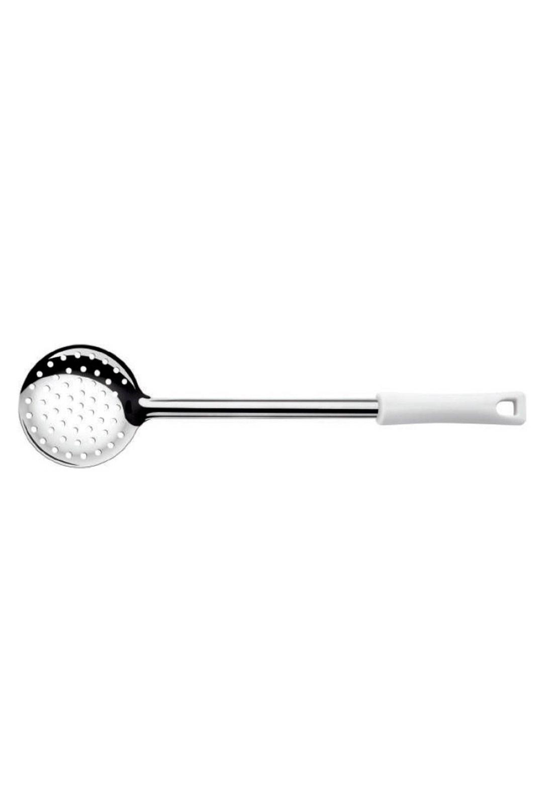 ESPUMADERA ACERO INOX 23 CM MANGO BLANCO-0