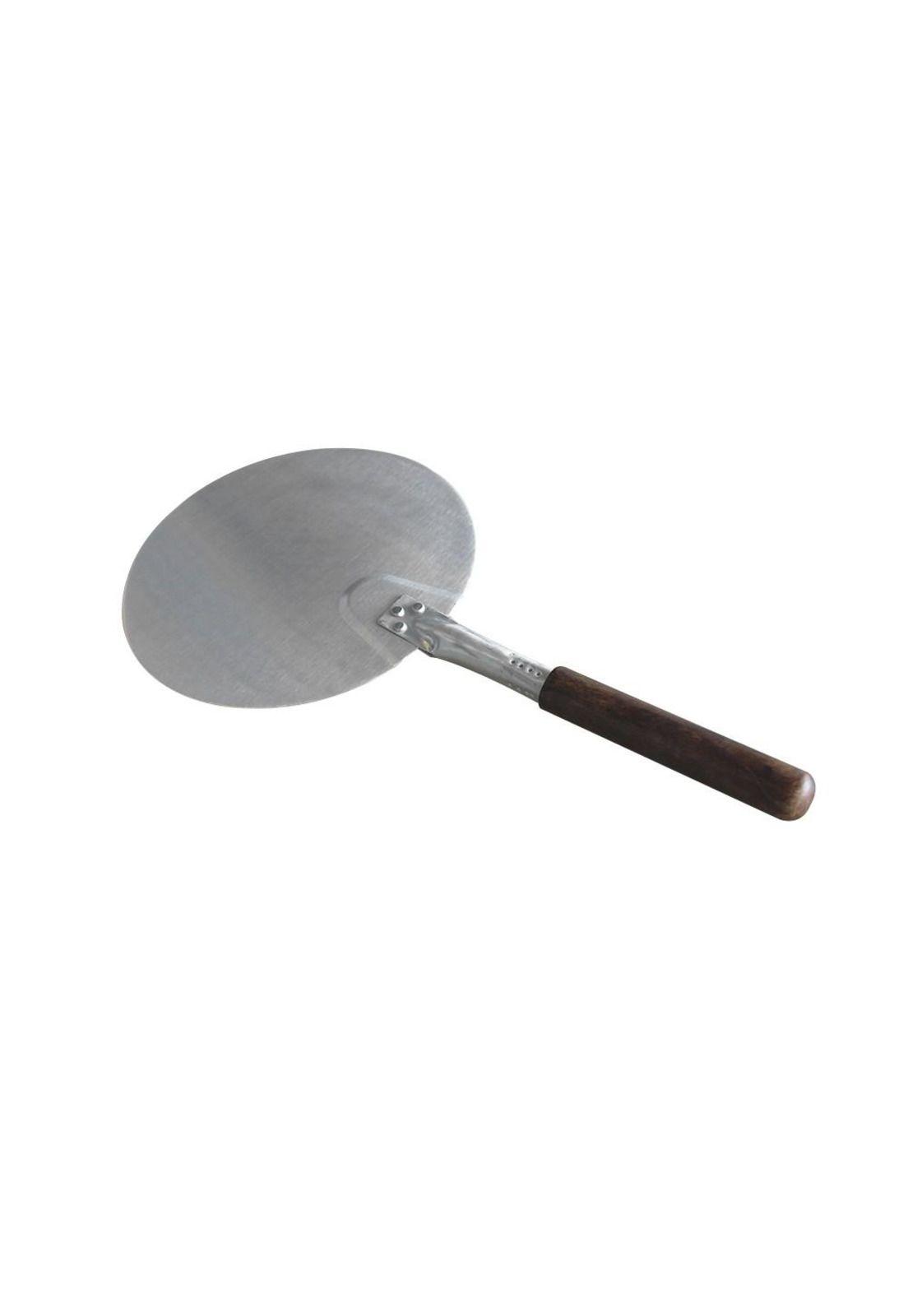 PALA PIZZA REDONDA 30 CM. ACERO INOX CON MANGO 23 CM-2