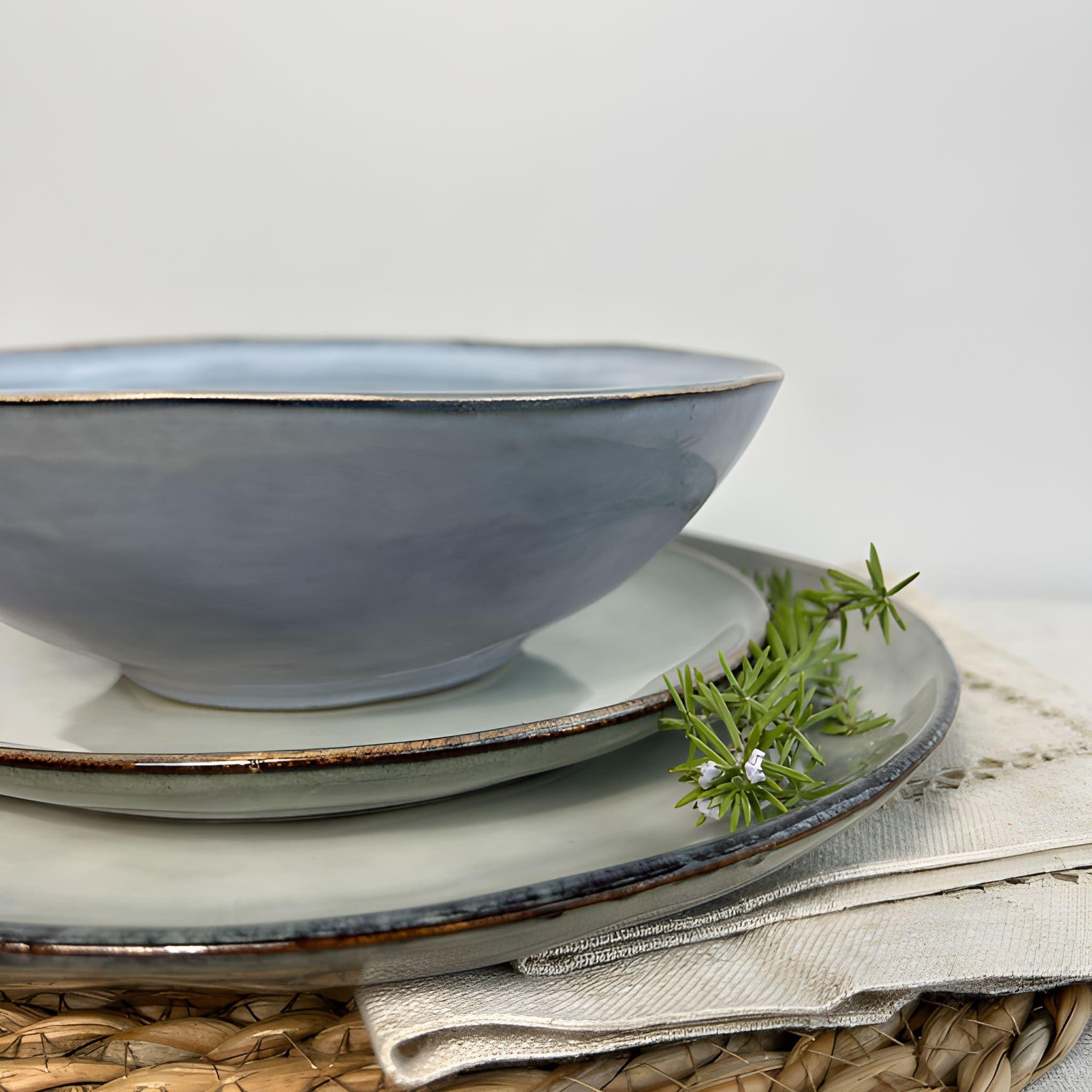 Set De 6 Bowl Redondo Ceramica 19.5X6.5 Cm Linea Terra-3