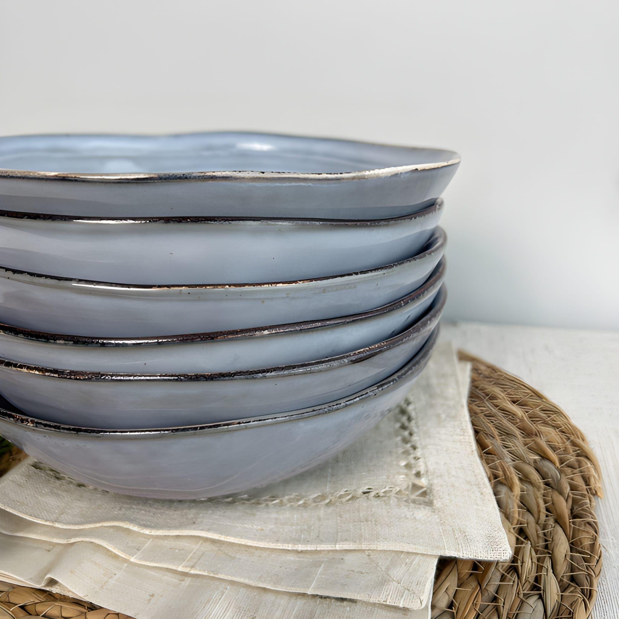 Set De 6 Bowl Redondo Ceramica 19.5X6.5 Cm Linea Terra-4