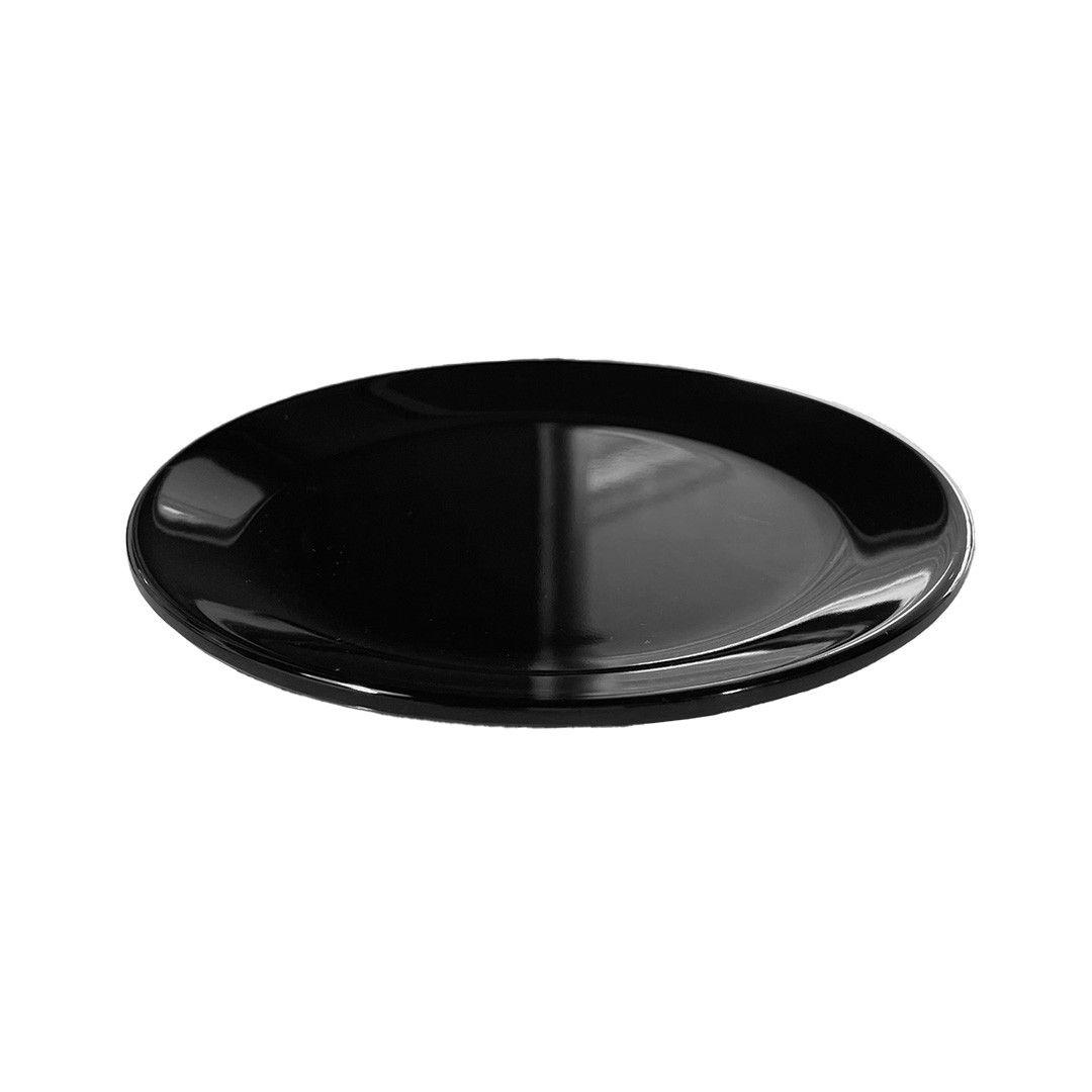 PLATO MELAMINA REDONDO SIN BORDE NEGRA 17 CM LÍNEA CLÁSICA-3