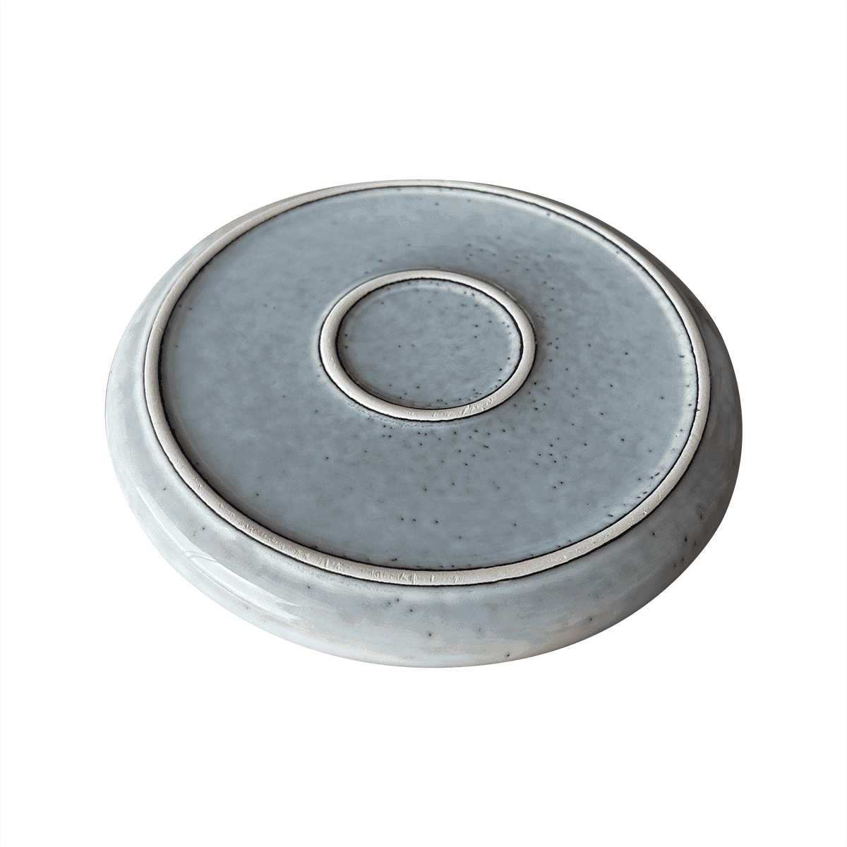 SET 6 PLATOS REDONDO CERAMICA 22 CM GRIS LINEA OSLO-4