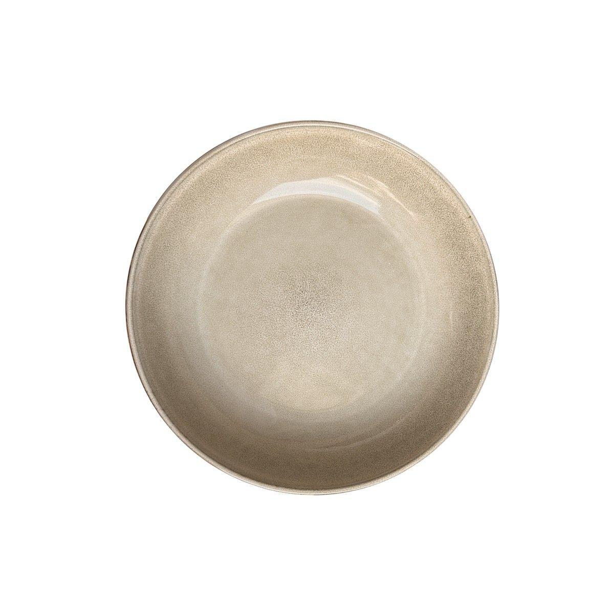 SET 6 BOWL REDONDO CERAMICA 21.8X5 CM BEIGE LINEA OSLO-8
