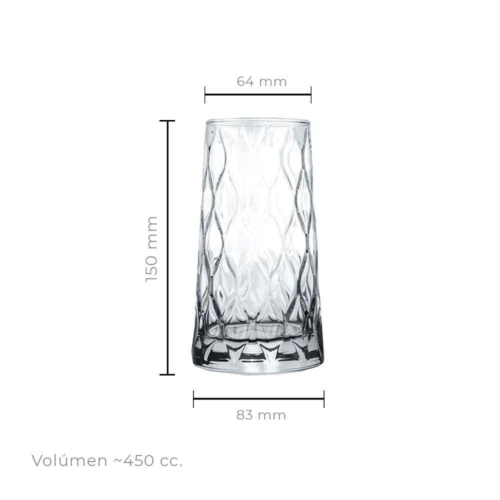 SET 4 VASOS REFRESCO 450 CC CC LINEA LEAFY-6