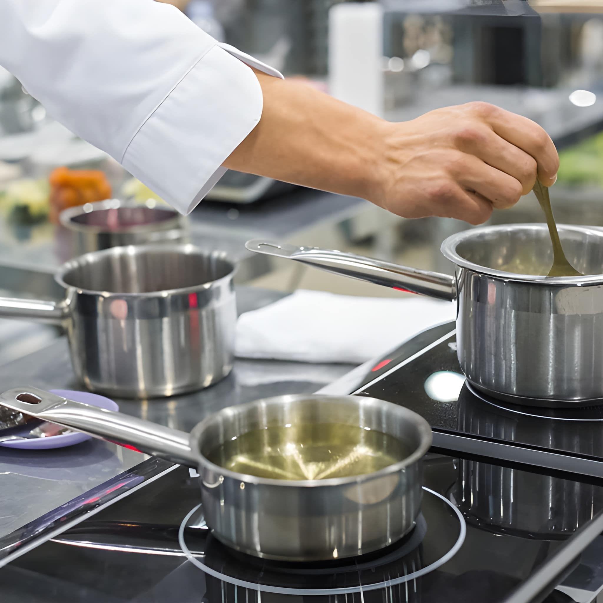 CAZO ALTO ACERO INOXIDABLE CON TAPA Y FONDO DIFUSOR 2.8 LITROS-5