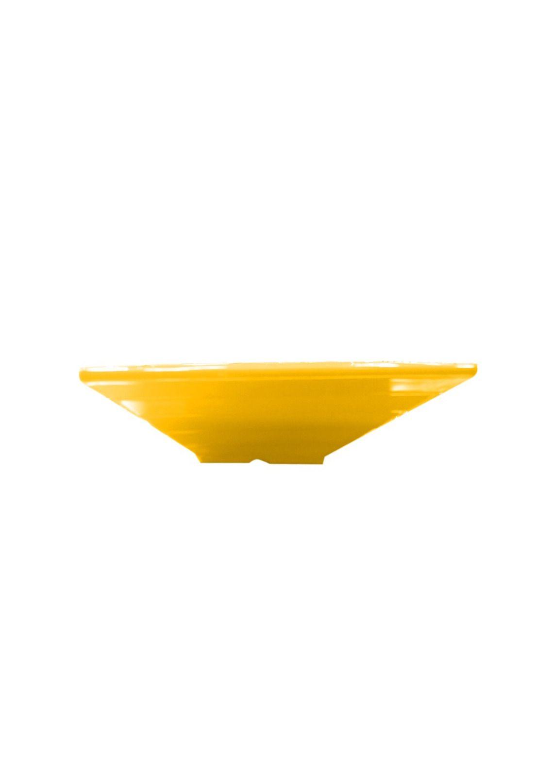 Set De 4 Bowl Cuadrado Melamina 15 Cm. Amarillo-2