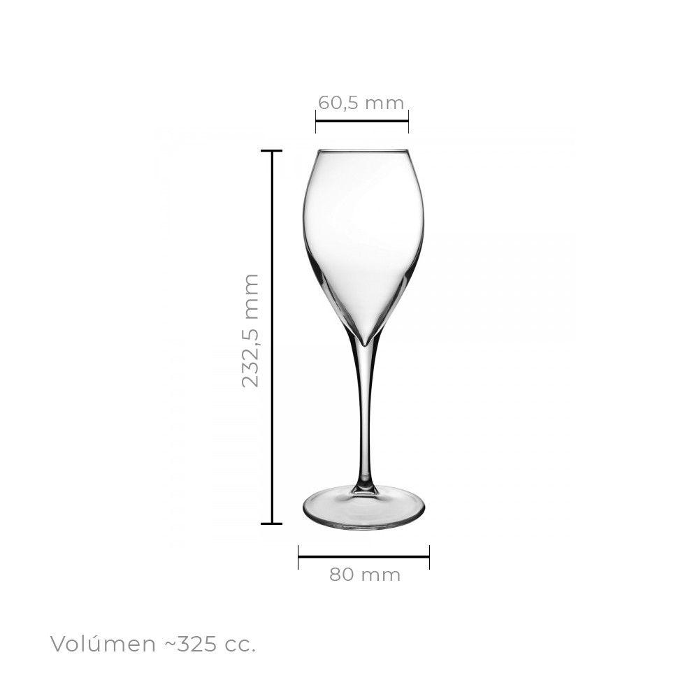 SET 6 COPAS DE VINO 325 CC. LINEA MONTE CARLO-4