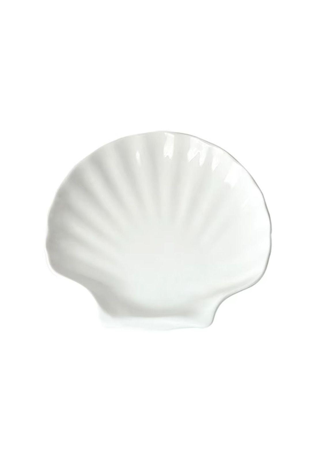 FUENTE PORCELANA FORMA DE CONCHA 30.5 CM-0