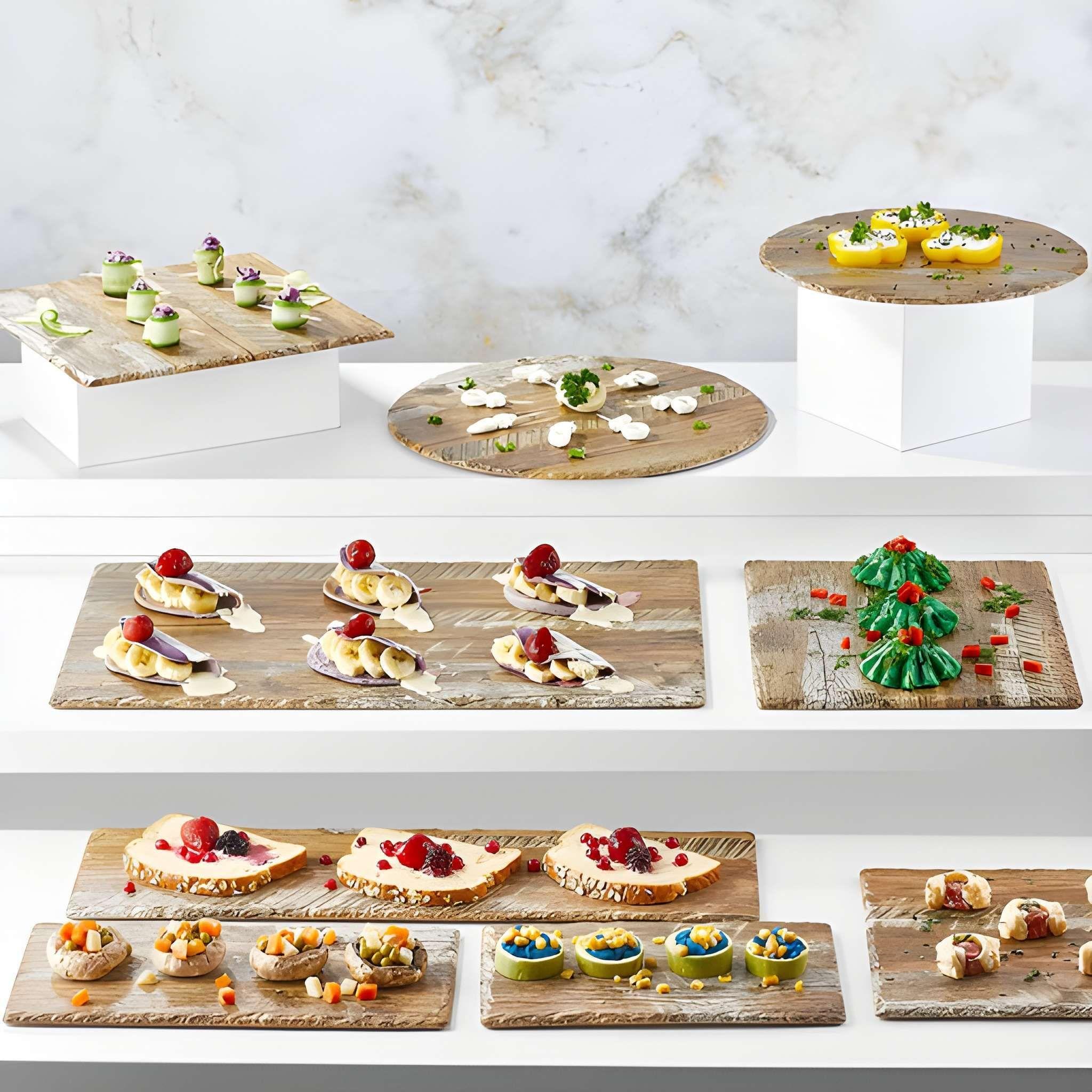 Tabla / Plato De Pizza Melamina Color Madera 35 Cm-1