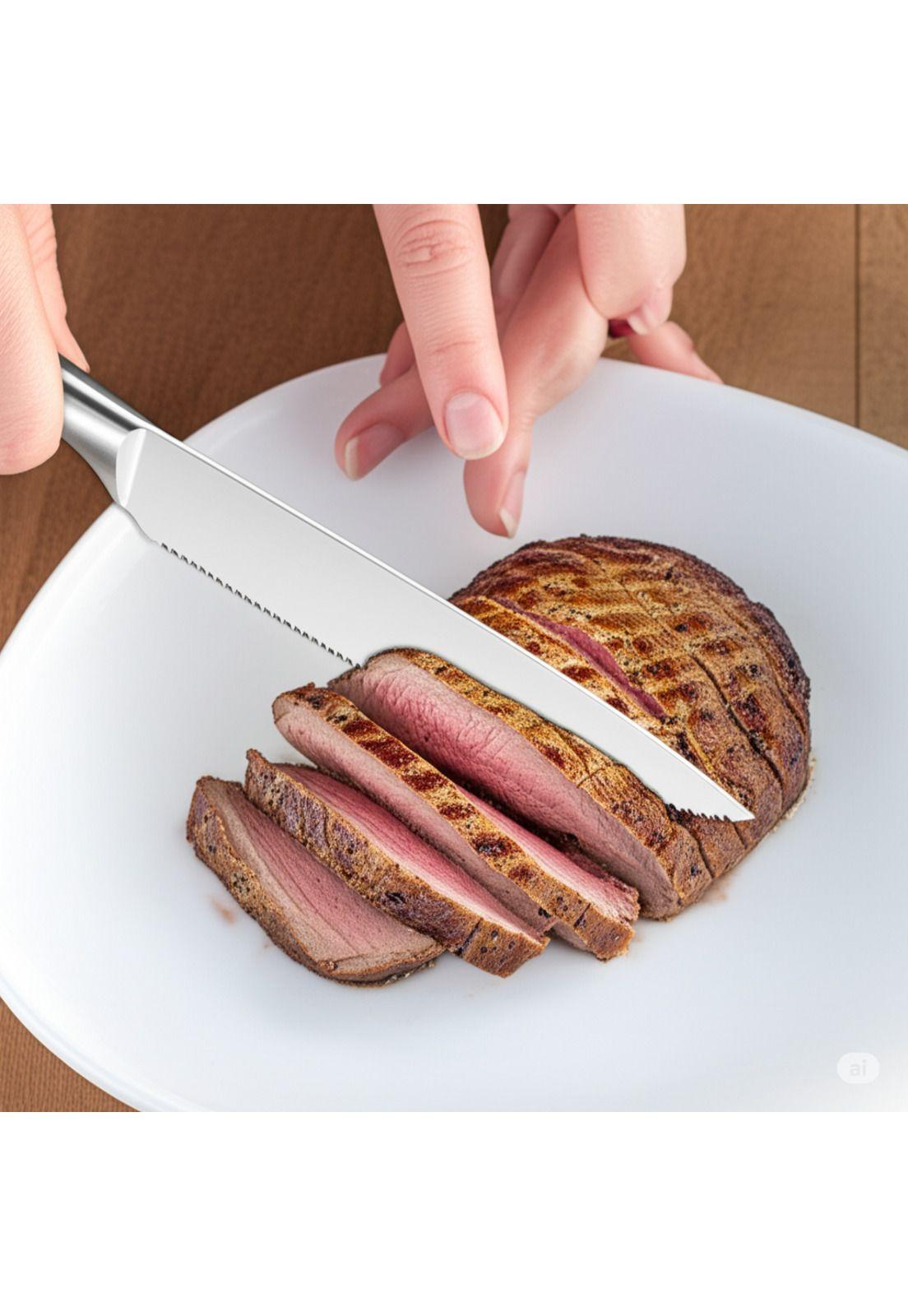 Pack de 6 Cuchillos de Carne Linea Baguette 25 Mm.-2