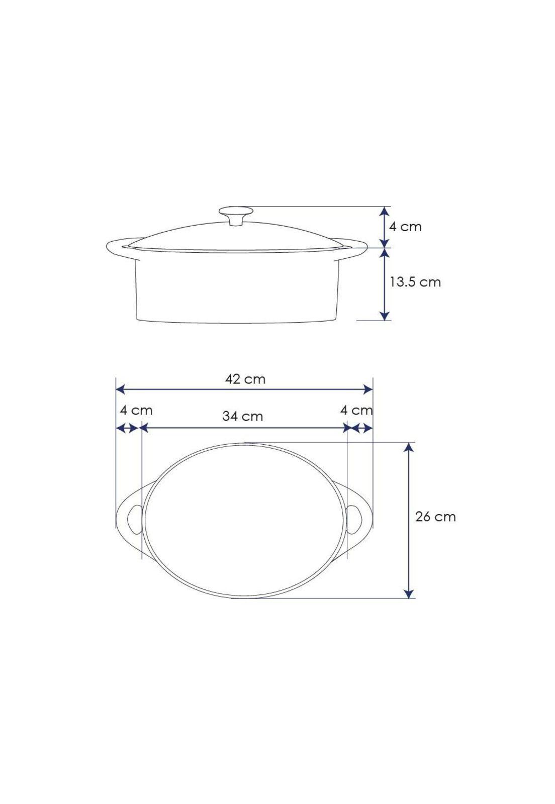 OLLA HIERRO FUNDIDO OVALADA NARANJA 34x26x13.5 cm-4