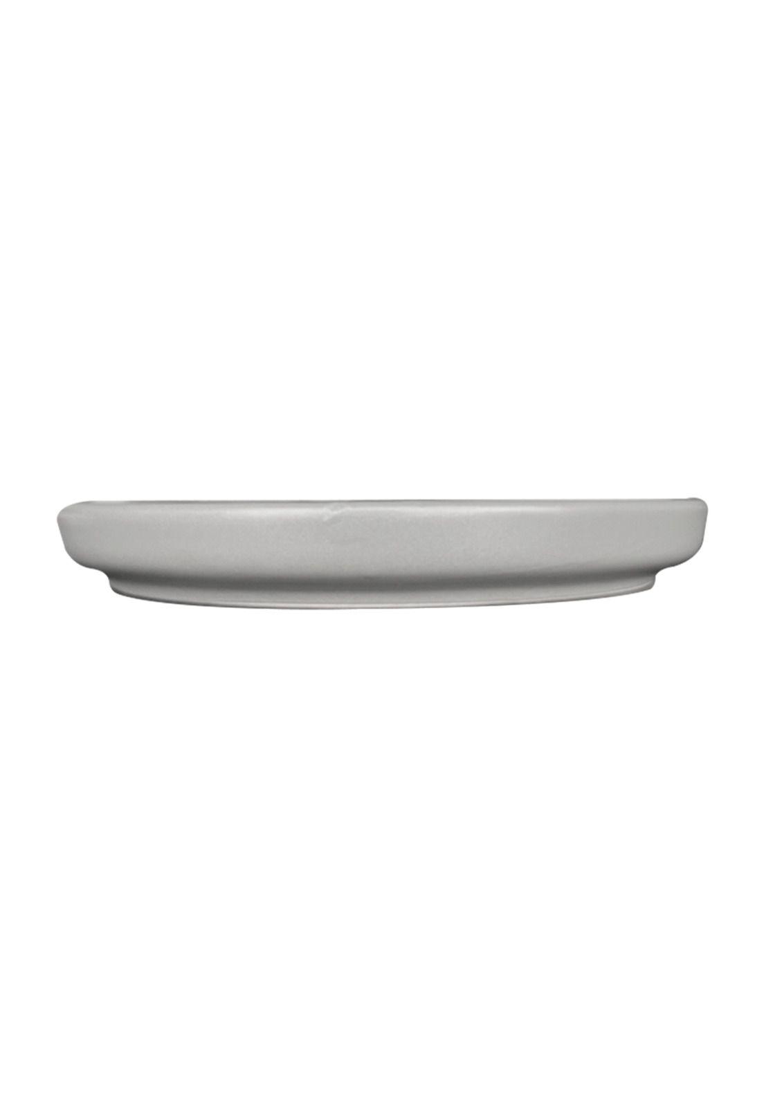 SET DE 4 PLATO ENTRADA CERAMICA RUSTICA 21 CM GRIS LINEA OSL-3