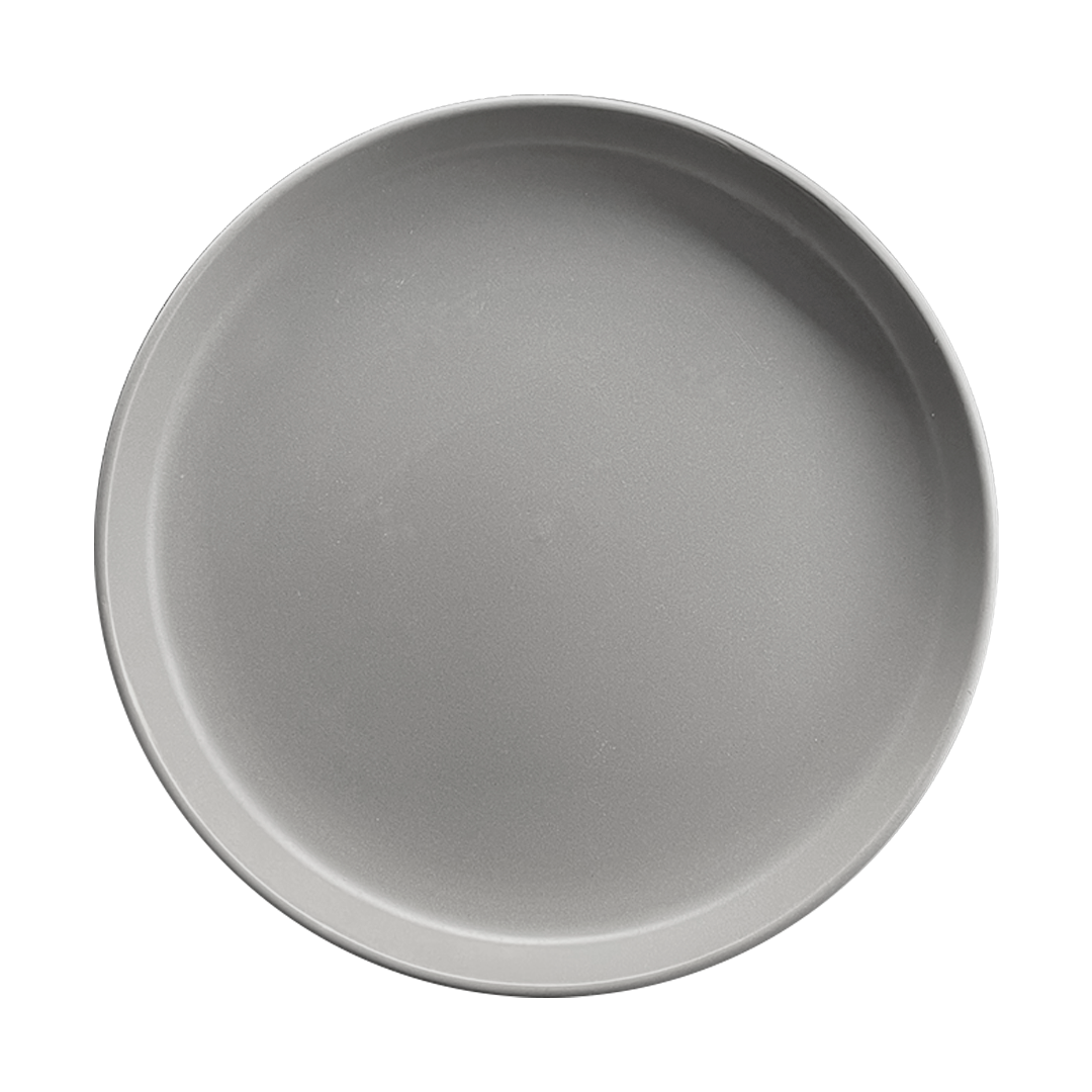 SET DE 4 PLATO ENTRADA CERAMICA RUSTICA 21 CM GRIS LINEA OSL-3