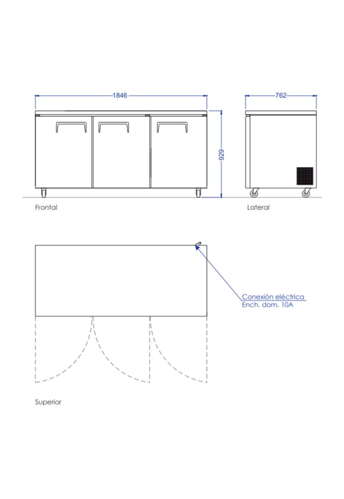 MESON REFRIGERADO LUC-650R-5