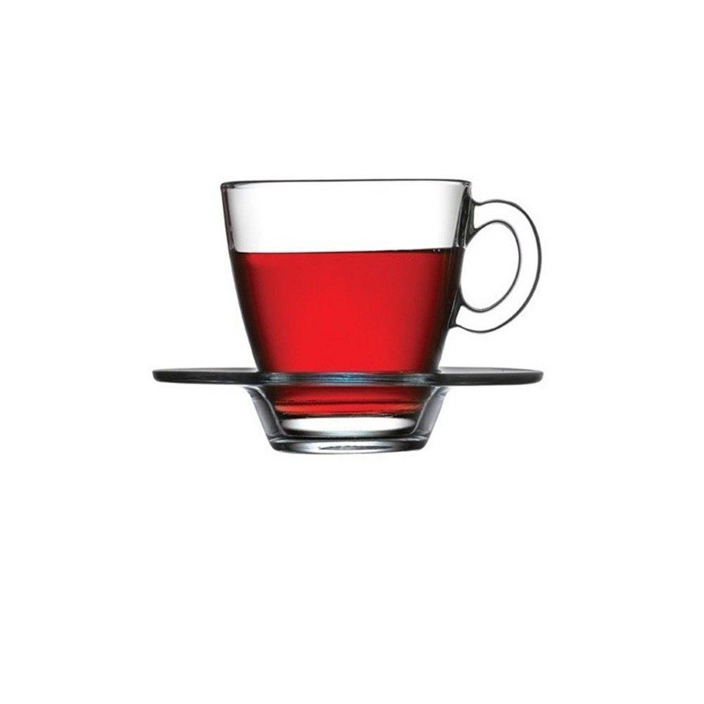 SET DE 6 TAZAS DE TE CON PLATILLO 215 CC. LINEA AQUA-2