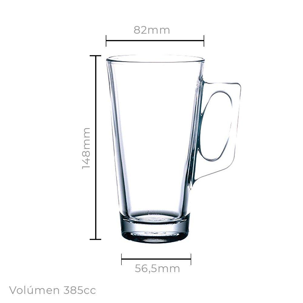 SE DE 2 TAZAS VIDRIO CON AZA 385CC LINEA VELA-5